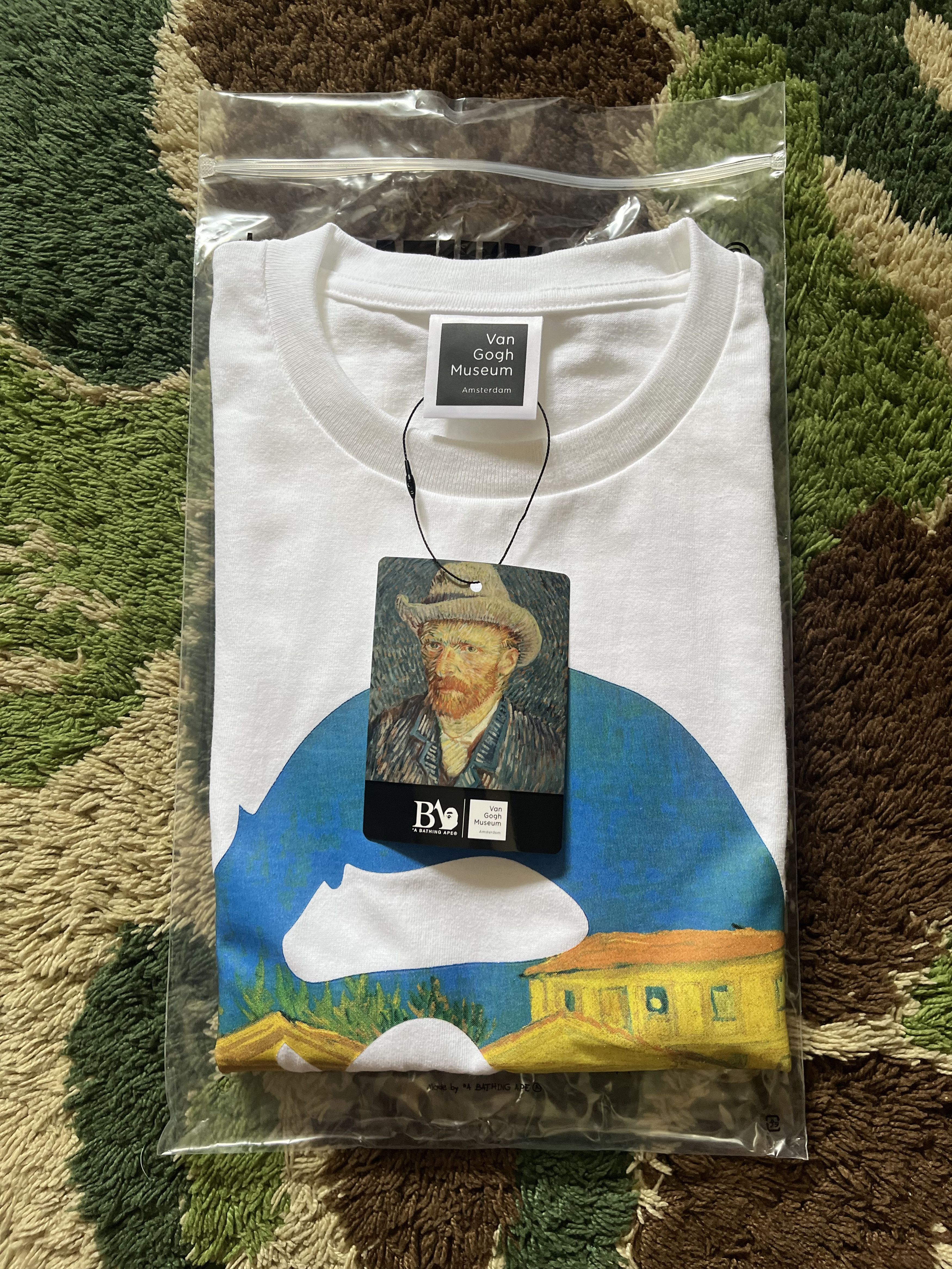 Bape BAPE VAN GOGH MUSEUM APE HEAD CANVAS ART TEE WHITE Size US XL / EU 56 / 4 - 10 Thumbnail