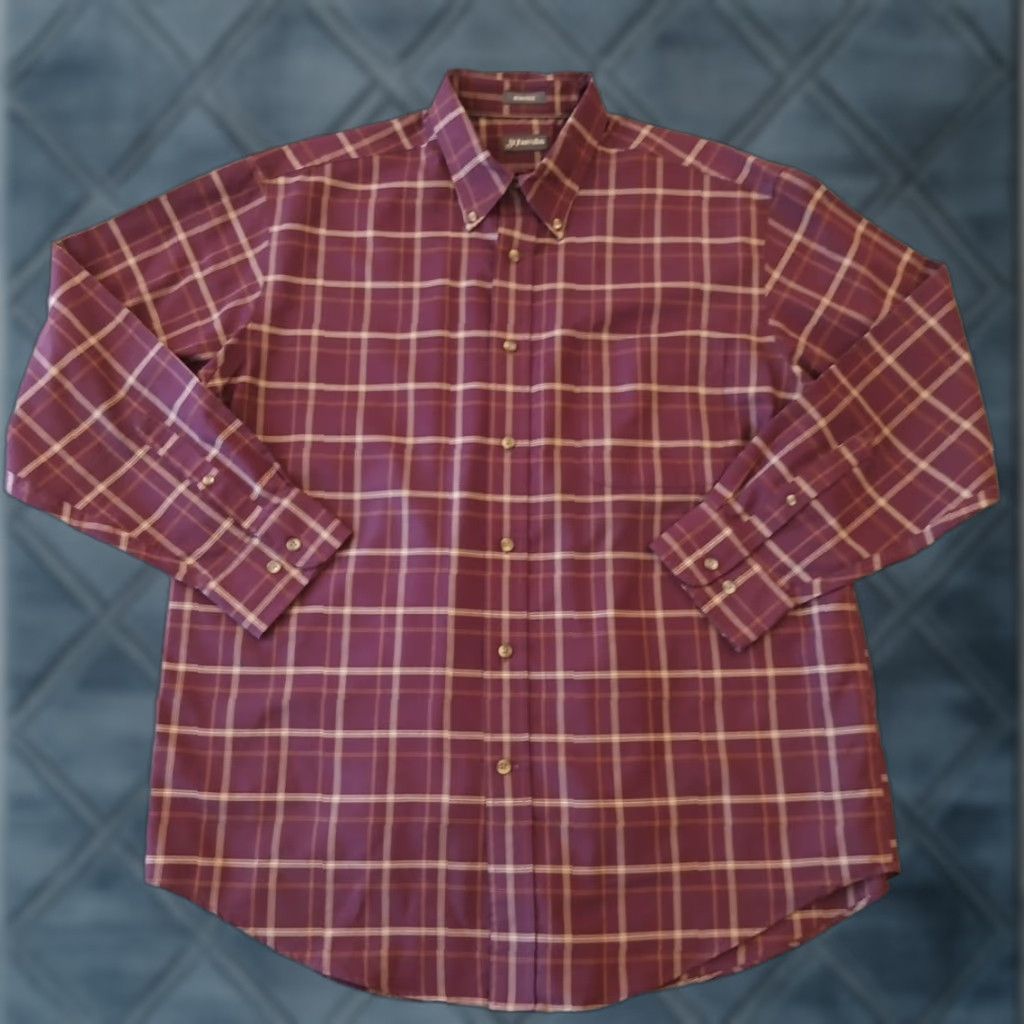 Vintage St. John's Bay Shirt Mens Large Purple Plaid Long Sleeve Button-Down Shirt Size US L / EU 52-54 / 3 - 1 Thumbnail
