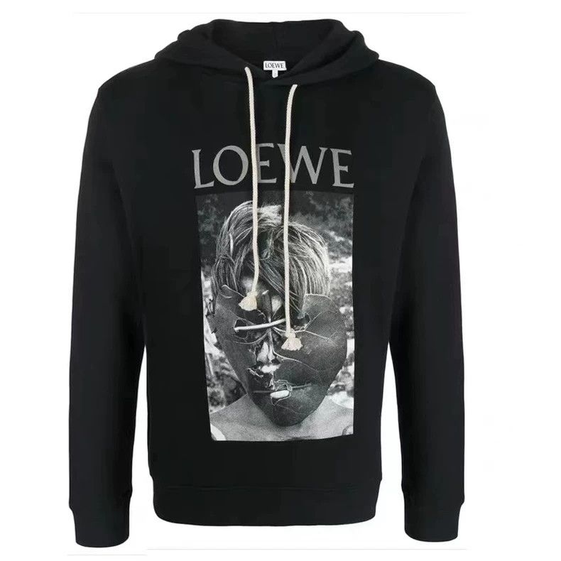 Loewe LOEWE Masked portrait letter stamp logo hoodie Size L / US 10 / IT 46 - 7 Thumbnail