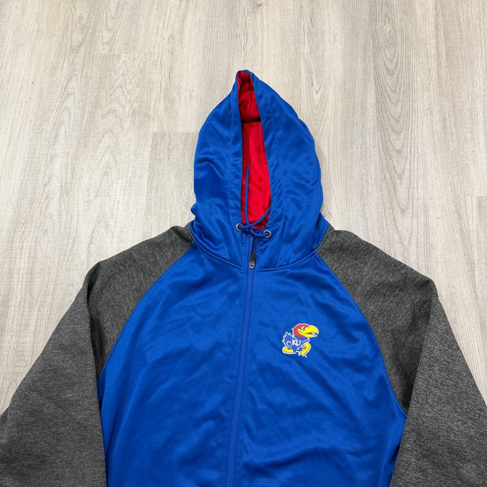 Colosseum Athletics Kansas Jayhawks Full Zip Hoodie Men's Extra Large Pullover Size US XL / EU 56 / 4 - 2 Thumbnail