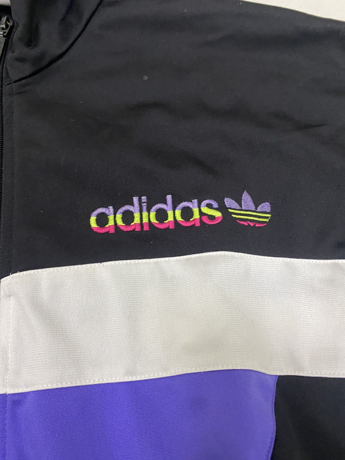 Adidas Vintage 80s Adidas Jacket multicolour block baggy Size US M / EU 48-50 / 2 - 5 Thumbnail
