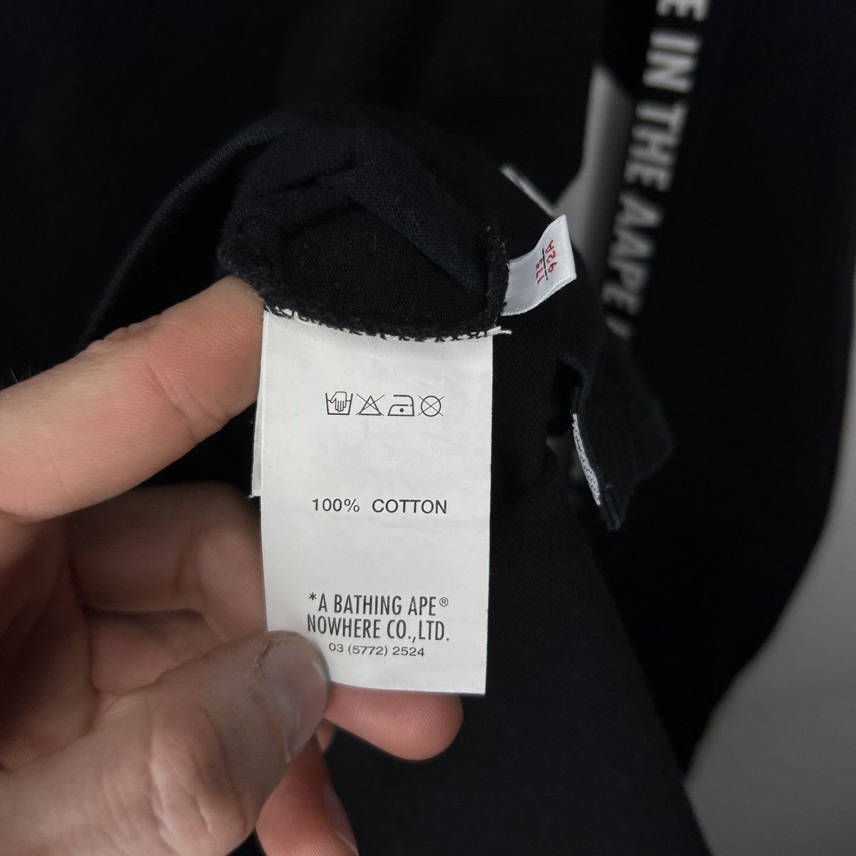 Aape Aape Long Sleeve Tee Tshirt Black Bathing Ape Size US M / EU 48-50 / 2 - 6 Thumbnail