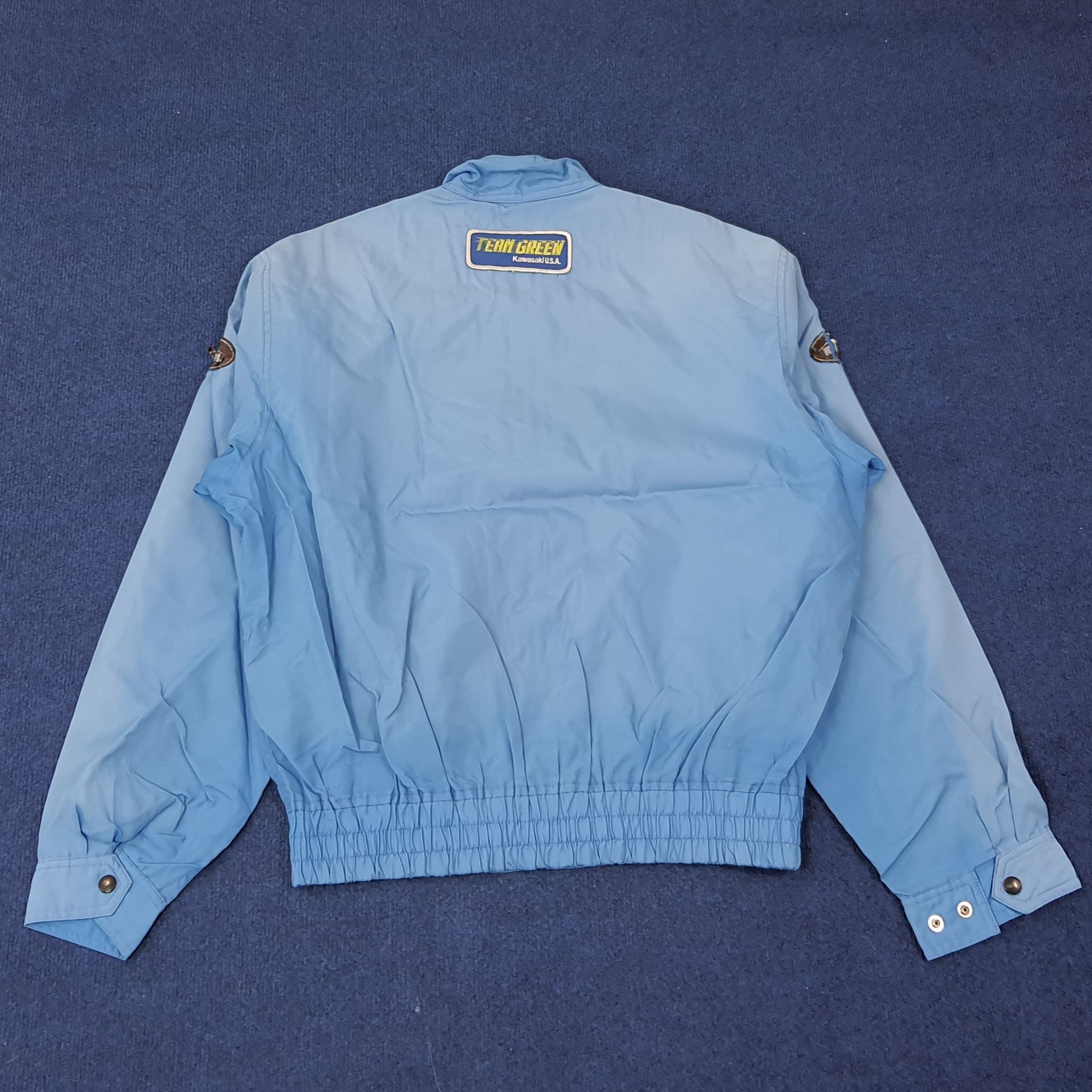 Japanese Brand × Vintage Vintage Kushitani KAWASAKI Team Biker Jacket C234N19 Size US L / EU 52-54 / 3 - 3 Thumbnail