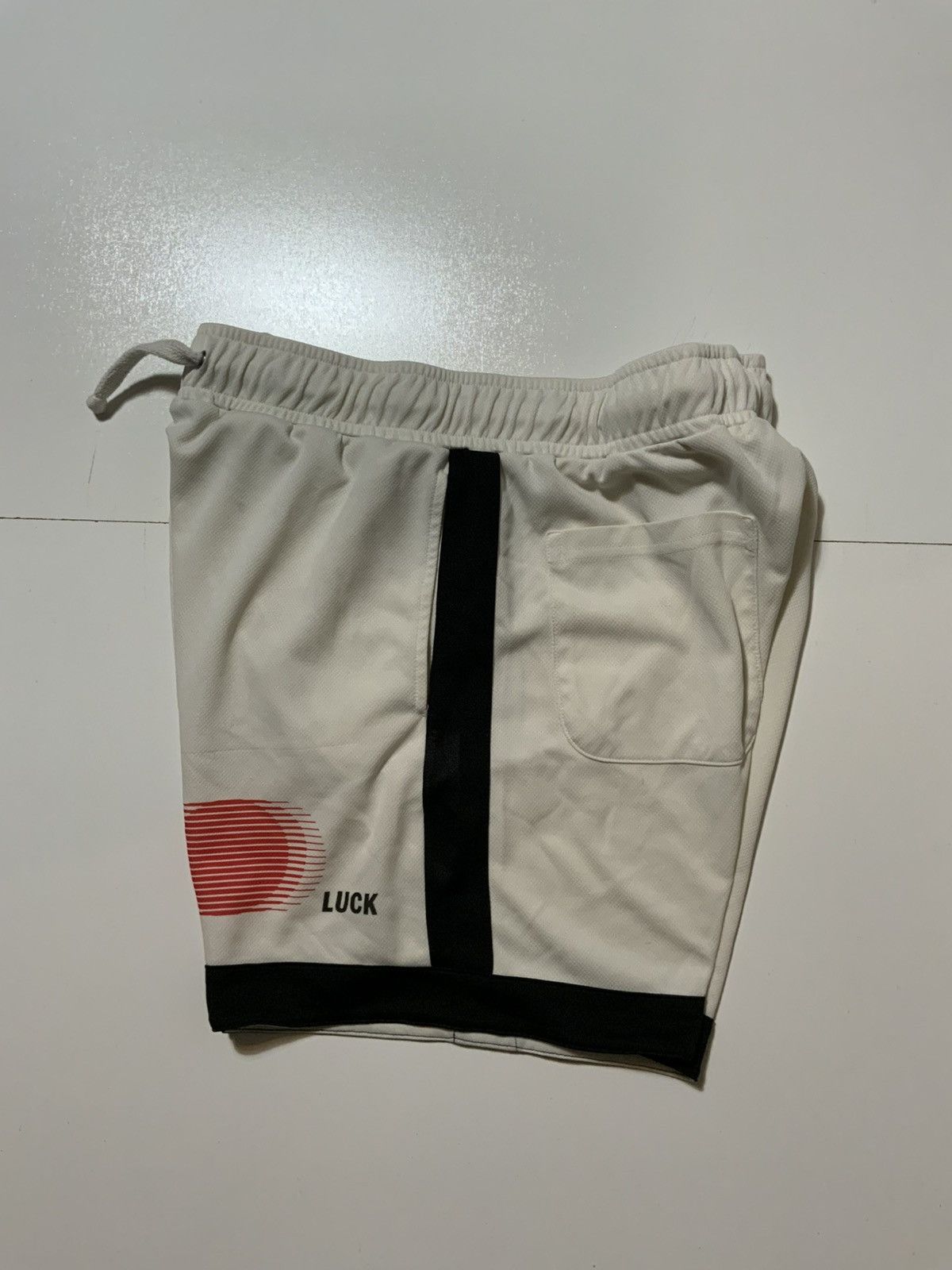 Mr. Saturday Mr. Saturday Good Luck 5” Inseam Vintage White Moto Shorts Size US 32 / EU 48 - 3 Thumbnail