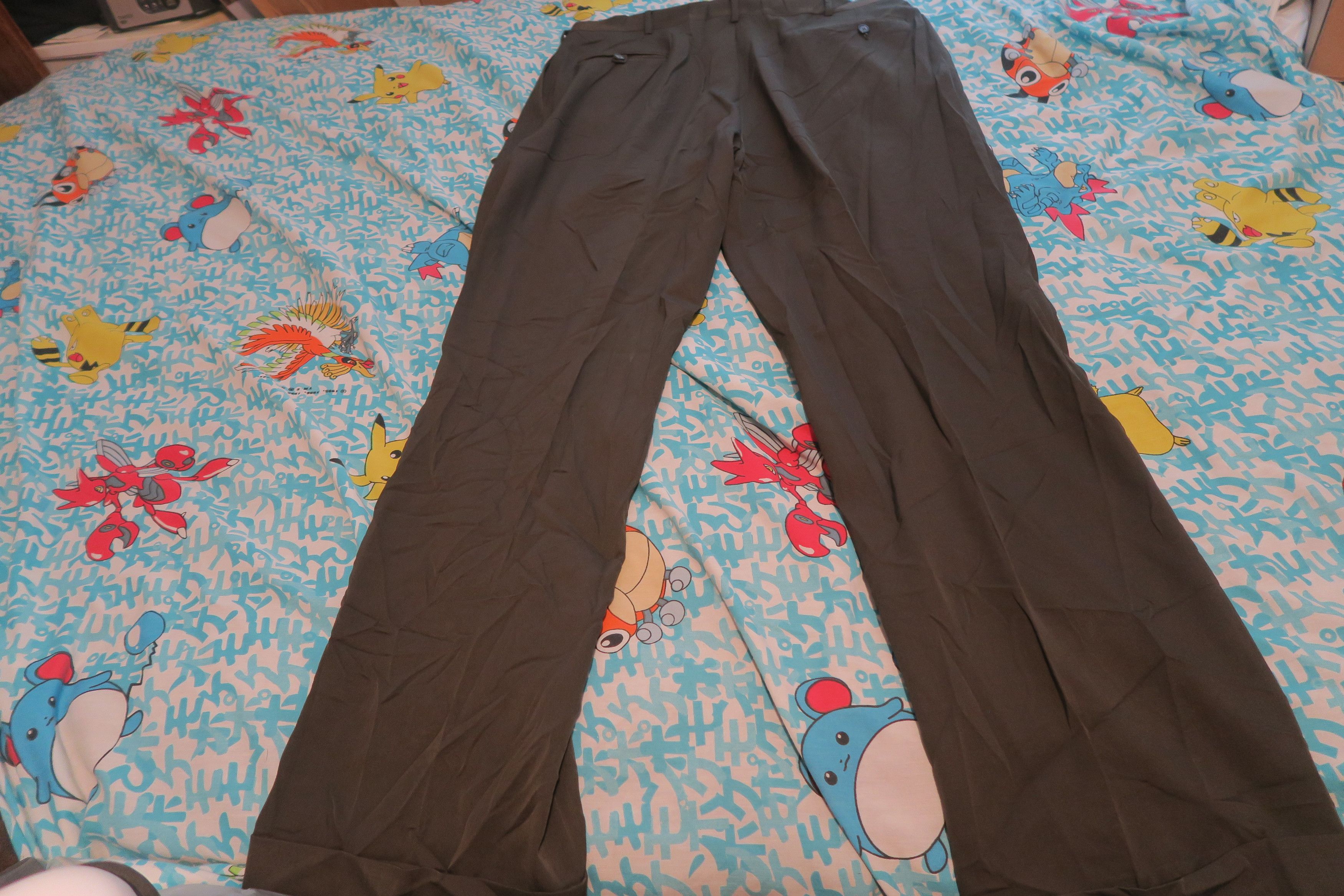 Polo Ralph Lauren × Vintage Polo Ralph Lauren Wool Gabard Pleated Trousers Union Made Size 38R - 9 Thumbnail