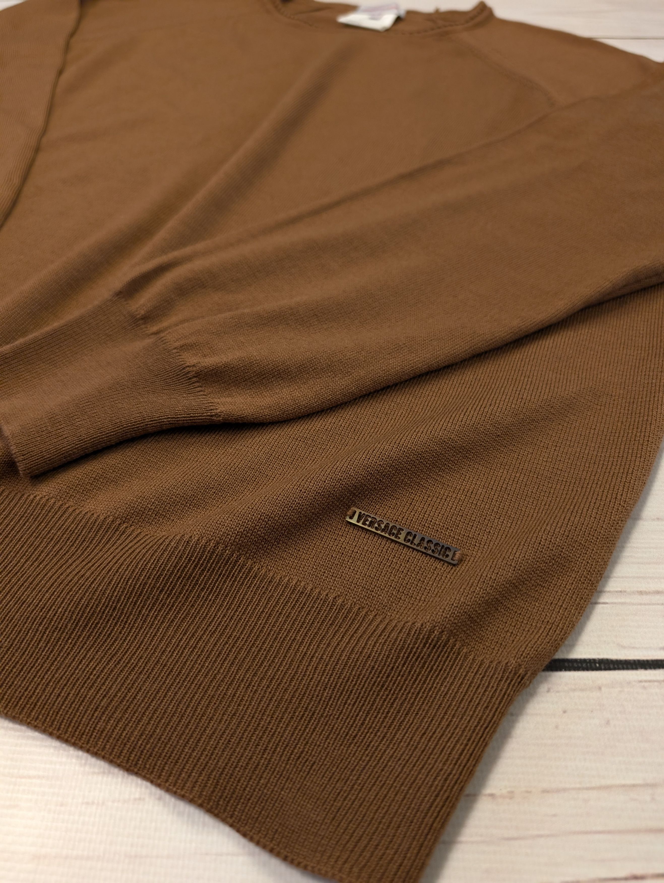 Versace VERSACE Classic Mens Pure Wool Sweater Brown Size XL Size US XL / EU 56 / 4 - 2 Thumbnail