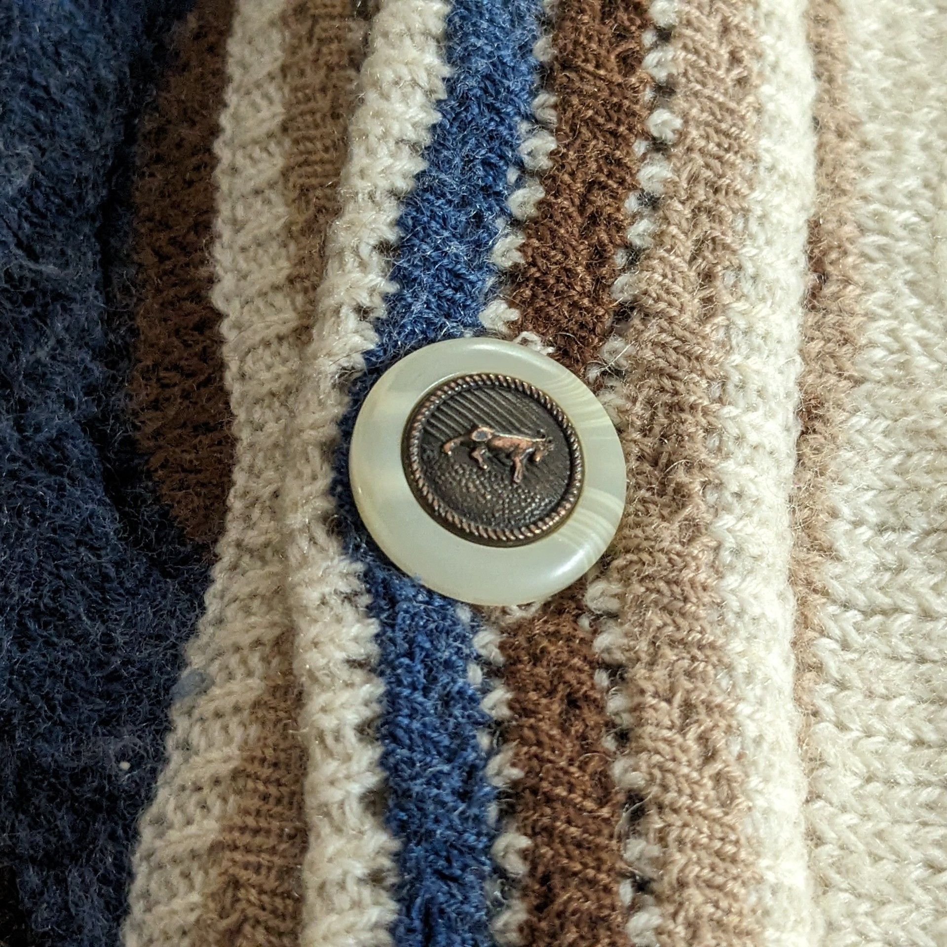 Other Vintage 90's coogi style 3D knit cardigan by Old Country Size US L / EU 52-54 / 3 - 3 Thumbnail