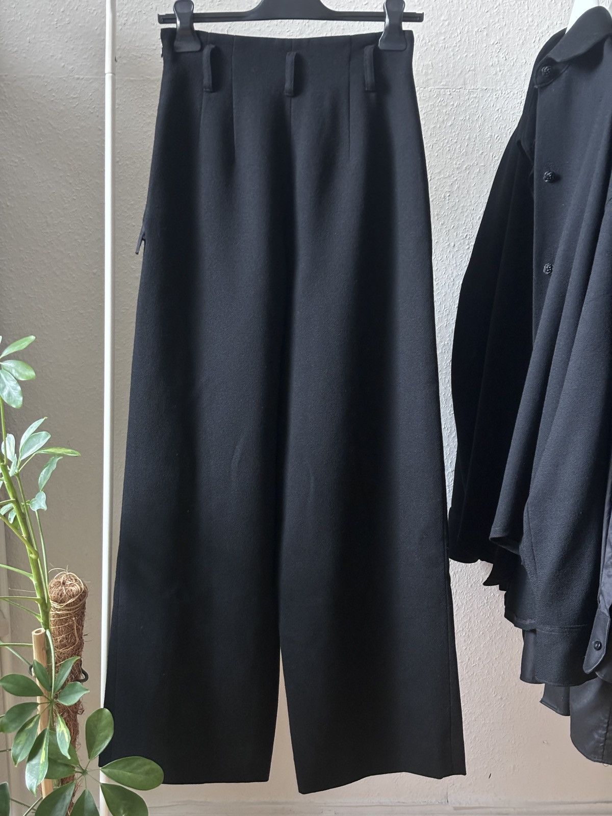 image of Archive 80's Balenciaga Wide Leg Suit Pants in Black, Women's (Size 27)
