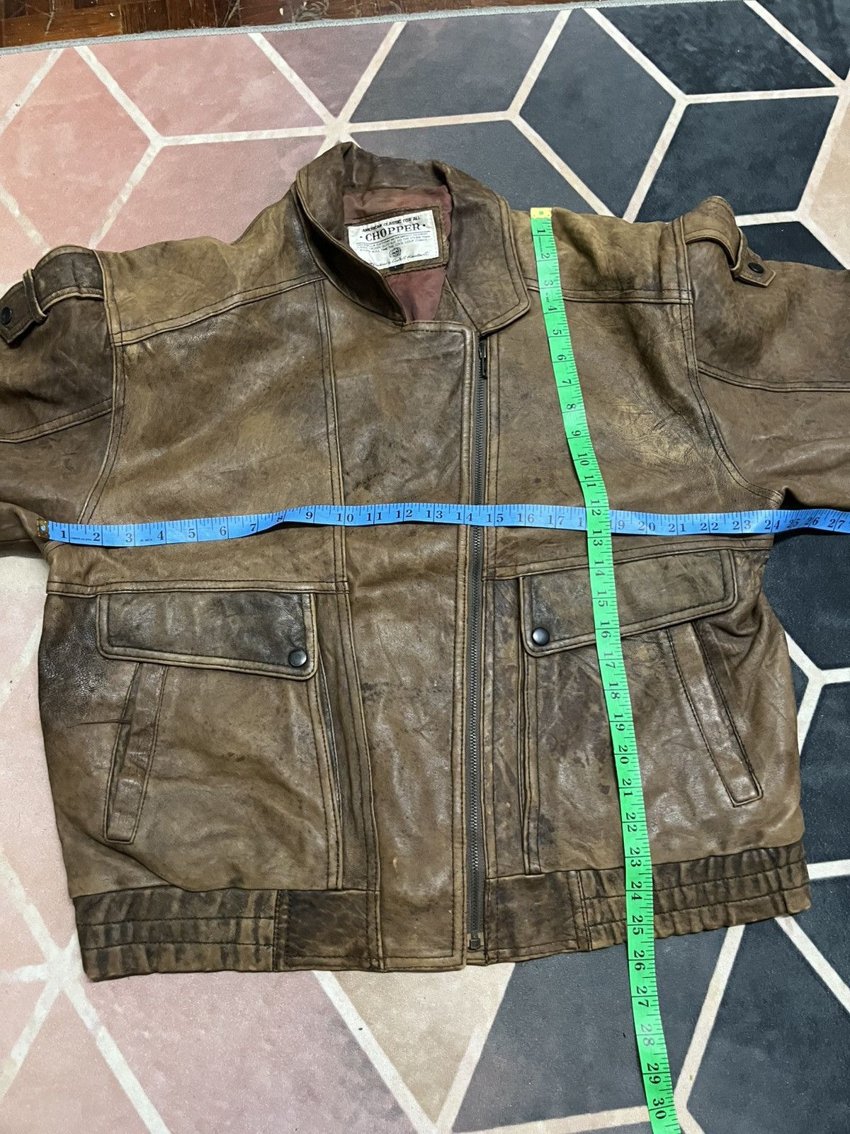 Branded Leather 💥AMERICAN CLASSIC by Cools & Hidemitsu CHOPPER RIDER JACKETS Size US L / EU 52-54 / 3 - 14 Thumbnail