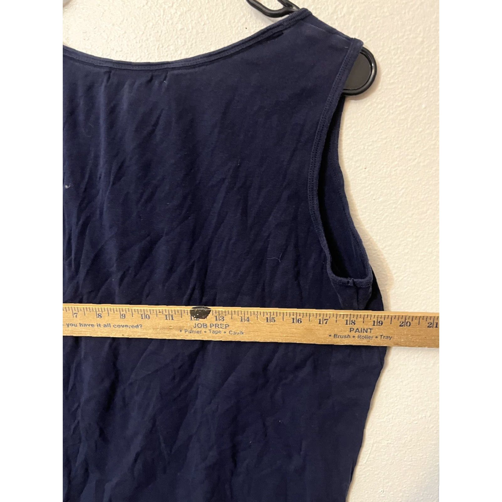 Ralph Lauren VINTAGE Ralph Lauren Tank Shirt Women 2X Navy Blue Sleeveless V-Neck Plus Size Size XXL / US 16-18 / IT 52-54 - 5 Thumbnail