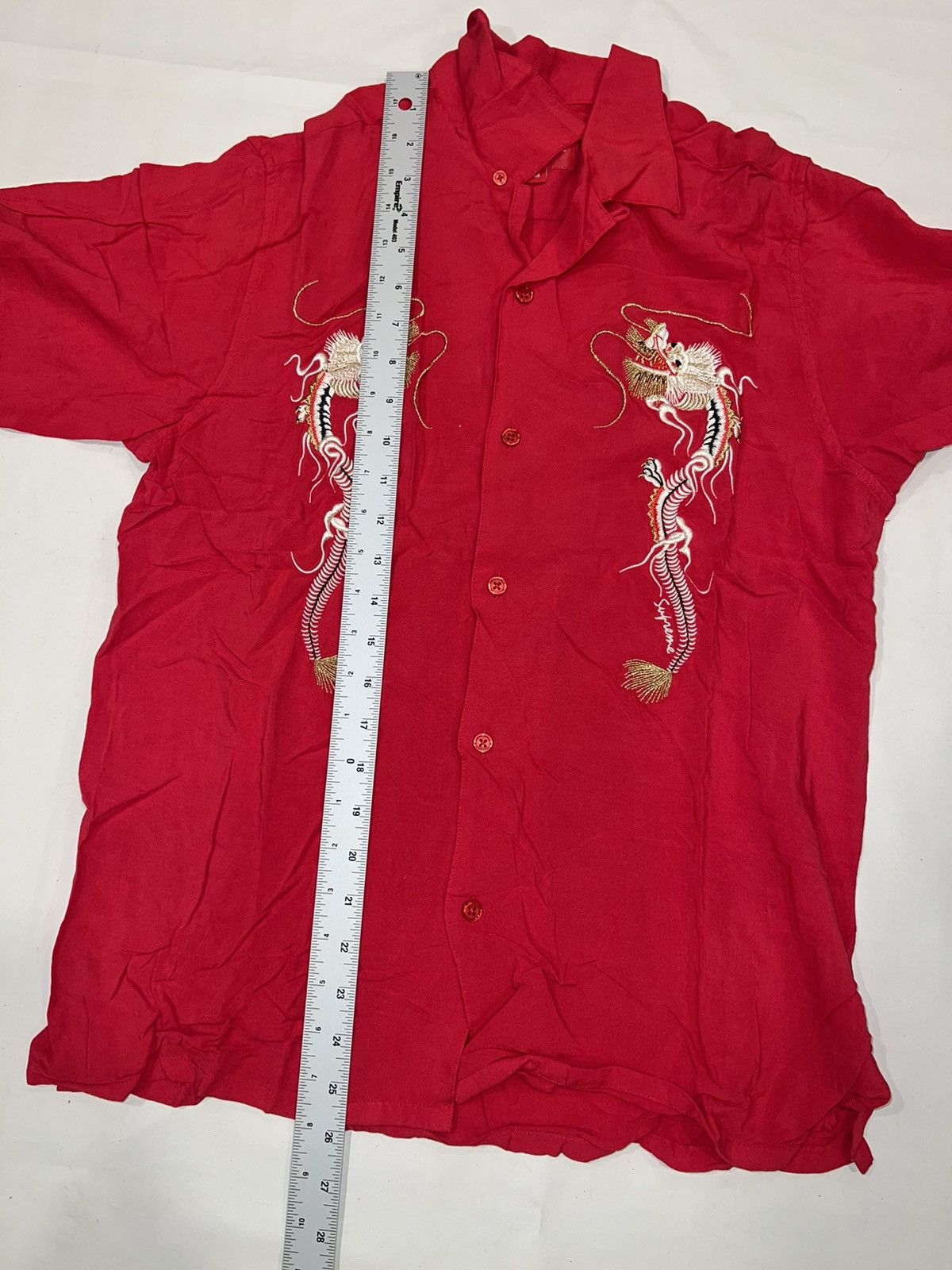 Supreme Supreme Dragon Embroidered Rayon Shirt Size US M / EU 48-50 / 2 - 6 Thumbnail