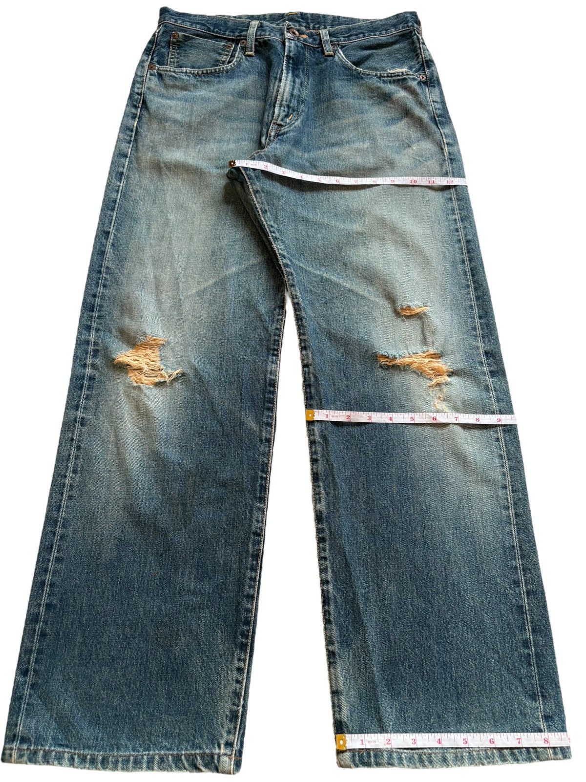 Edwin × Japanese Brand Vintage Japanese Edwin 505x Selvedge Mud Wash Baggy Jeans Size US 31 - 15 Thumbnail