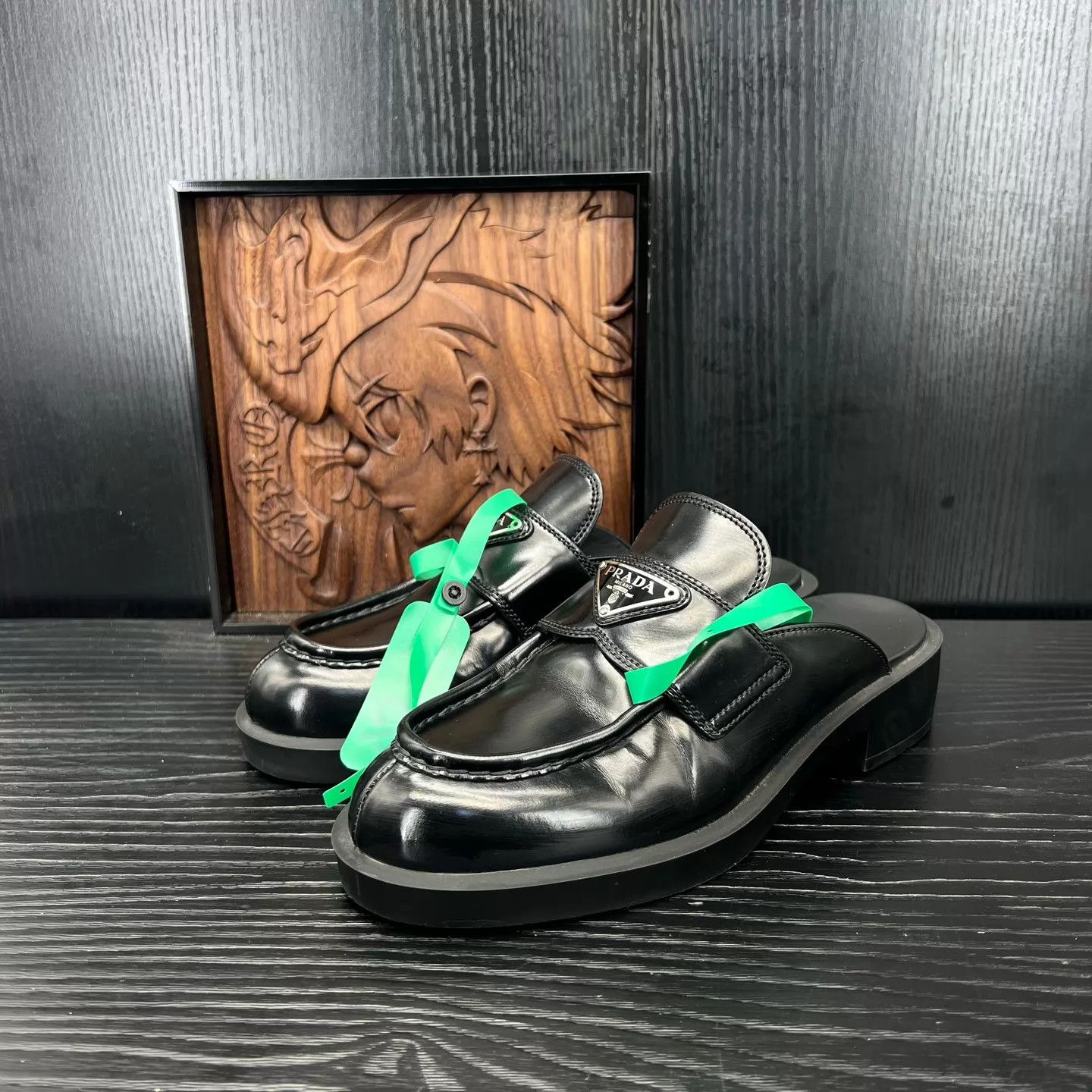 Prada Prada Black Mule Size 36.5 Size US 6 / IT 36 - 1 Thumbnail