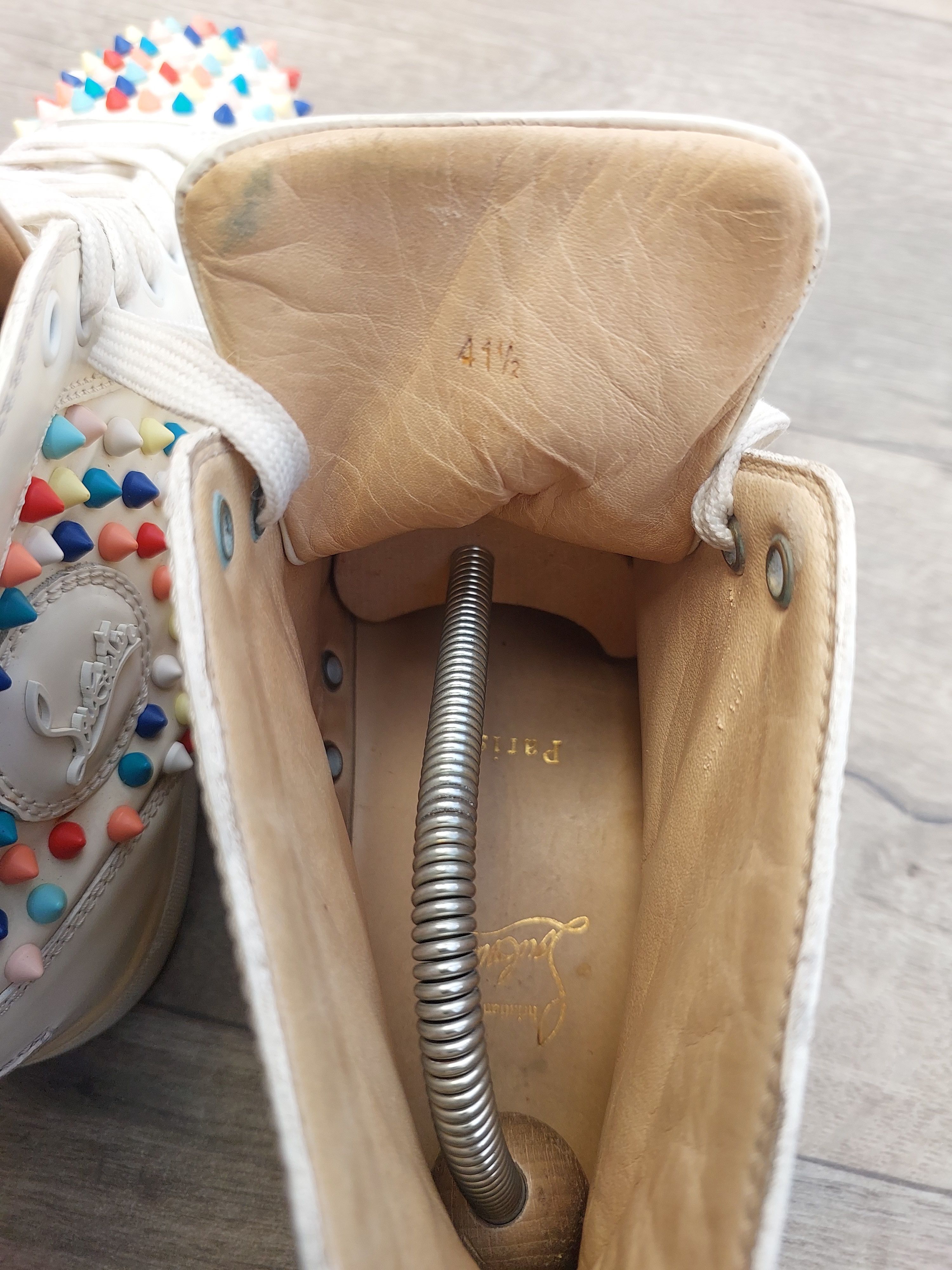 Christian Louboutin Lou Spikes leather trainers Size US 8.5 / EU 41-42 - 12 Thumbnail