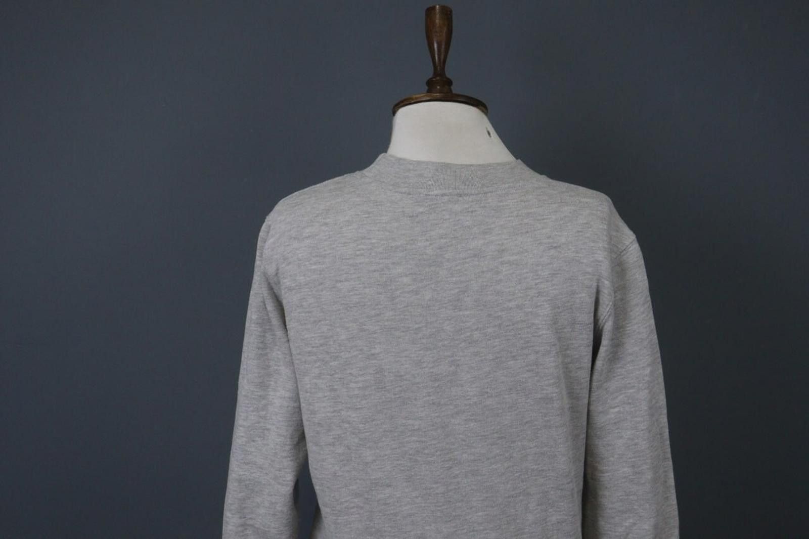 Designer Claudie Pierlot Gray Cotton Crew Neck Sweatshirt Size 1 Size M / US 6-8 / IT 42-44 - 9 Thumbnail