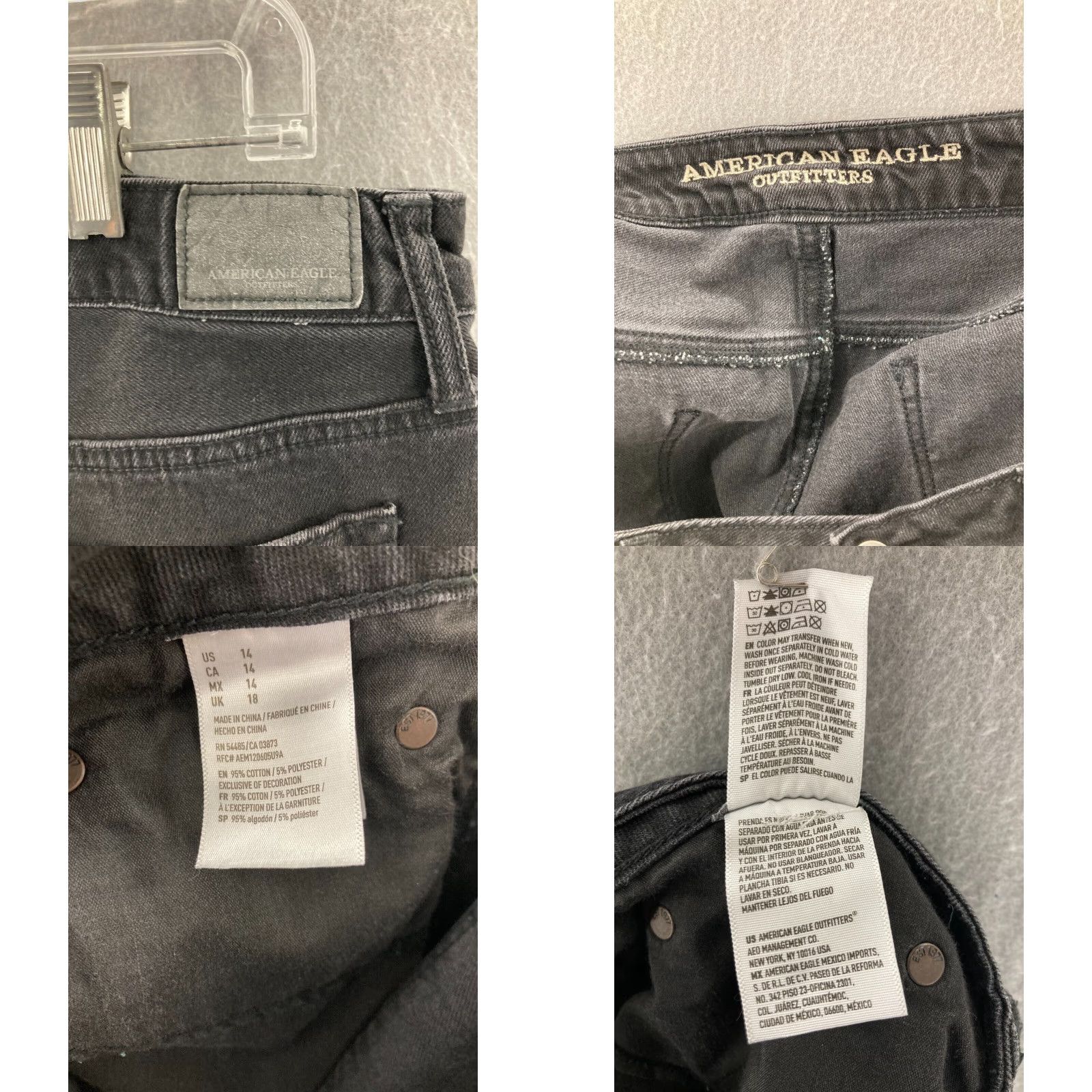American Eagle Outfitters American Eagle Outfitters Black Denim Mini Skirt Womens Size 14 High Rise Button Fly City Festival Gothic Size 36" / US 14 / IT 50 - 8 Thumbnail