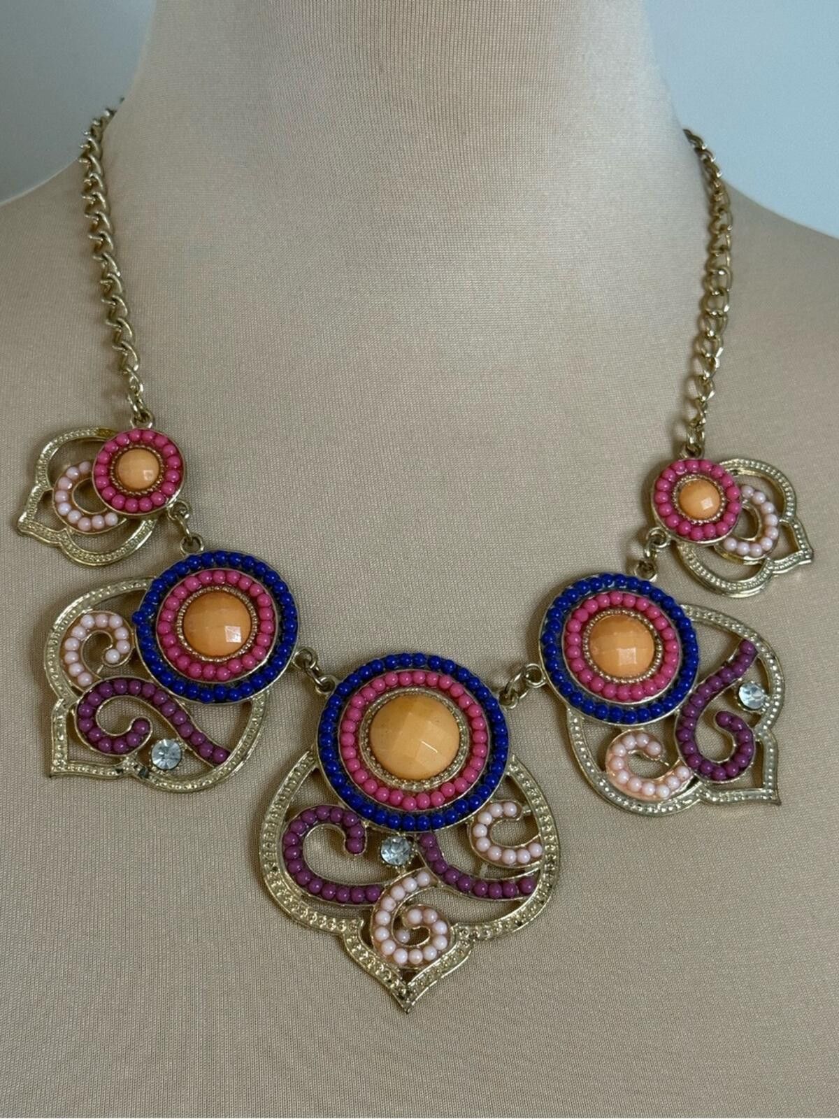 Other Asian inspired statement necklace & dangle earring set Size ONE SIZE - 4 Thumbnail