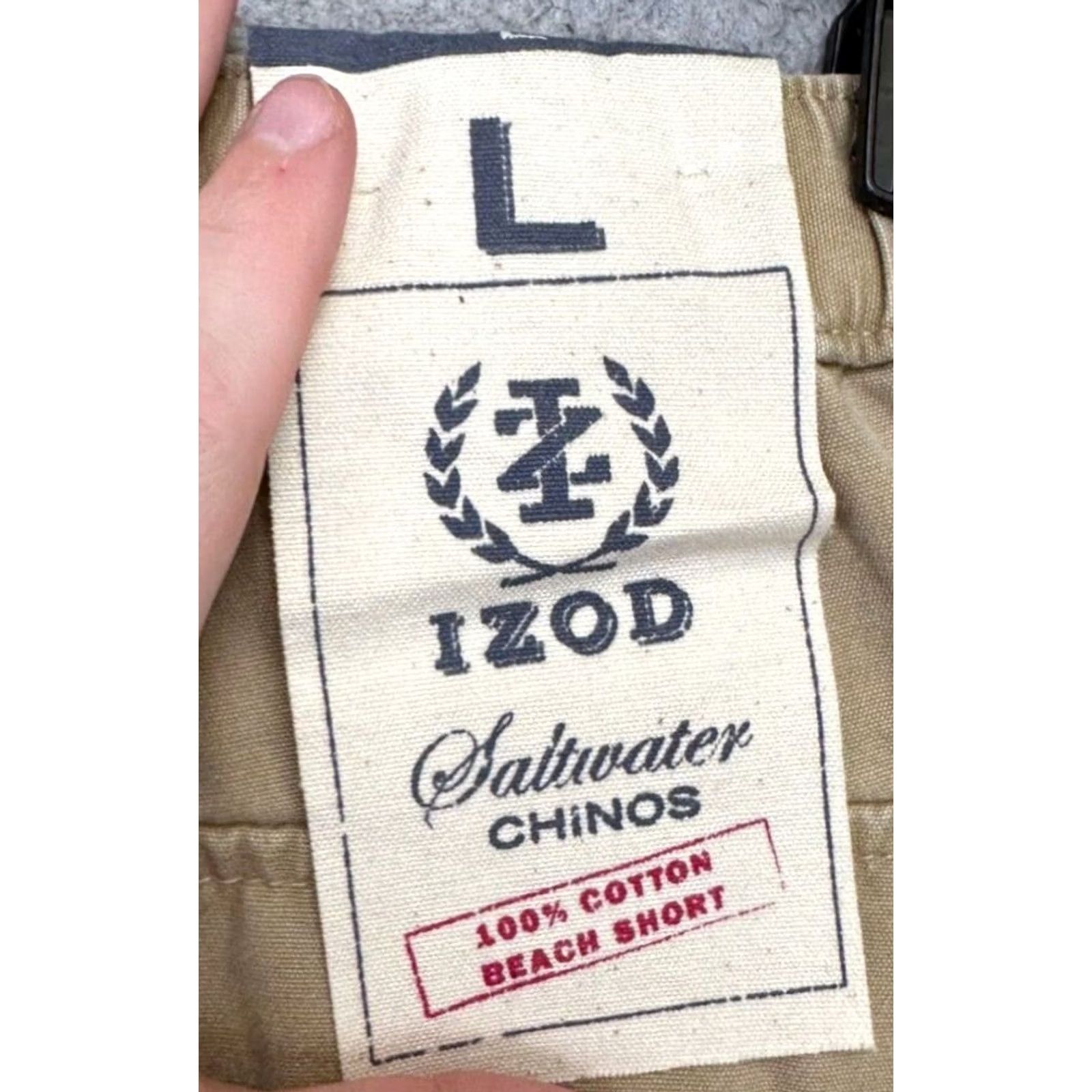 Izod Izod Saltwater Shorts Mens Large Tan Beach Cargo Chinos Elastic Waist Pocket NEW Size US 33 - 2 Thumbnail