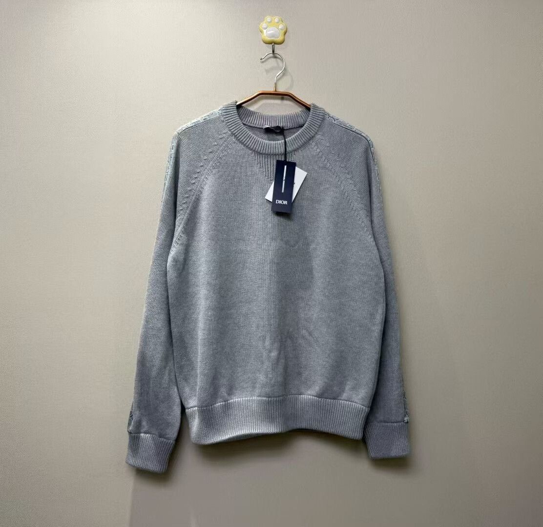 Dior DIOR Gray Arm Logo Sweater Size US M / EU 48-50 / 2 - 1 Thumbnail