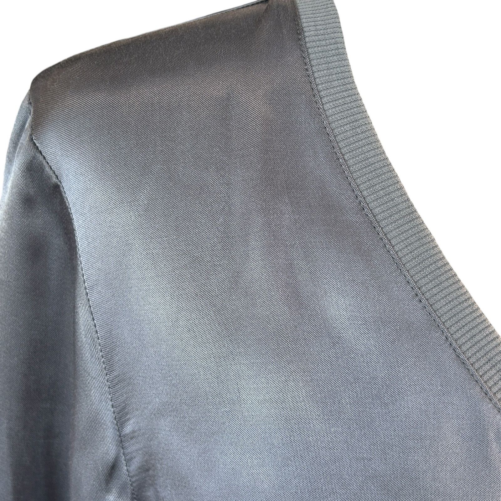 Nation LTD Nation Ltd. Ayra Blouse Satin Top Med Gray Minimalist Party Size M / US 6-8 / IT 42-44 - 9 Thumbnail