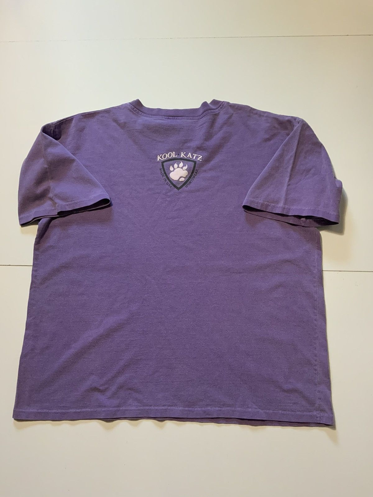 Vintage Vintage Kool Katz Puff Print Paw USA Purple Heavy T-Shirt Size US L / EU 52-54 / 3 - 3 Thumbnail