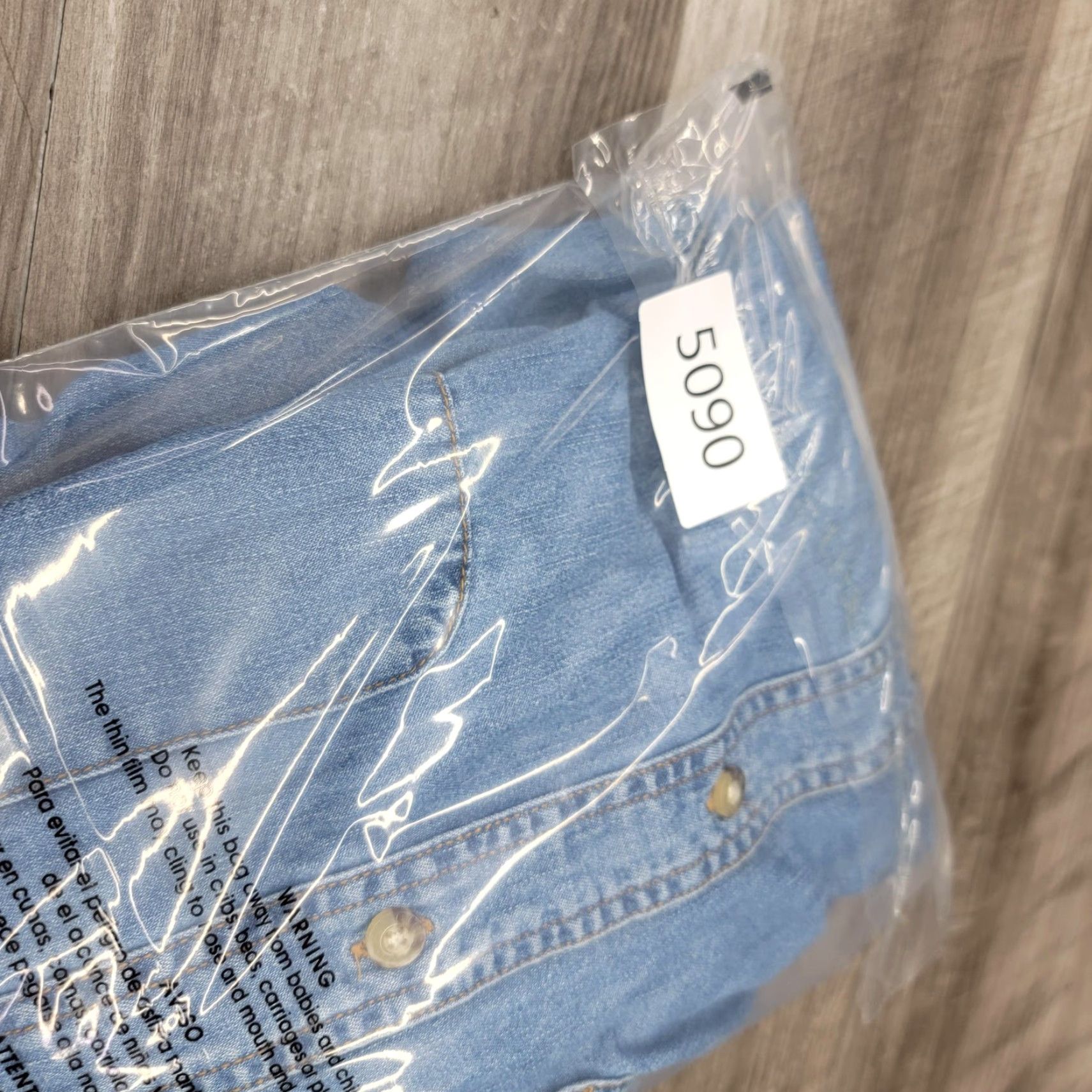 Wrangler Wrangler Riggs Workwear Shirt Mens Large Blue Denim Long Sleeve Button Front Size US L / EU 52-54 / 3 - 7 Thumbnail