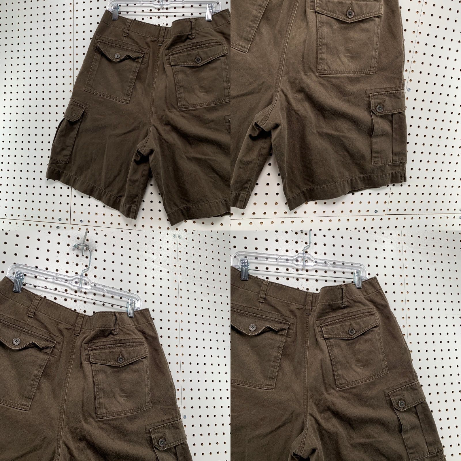 Vintage VINTAGE Structure Cargo Shorts Mens 38x9.5 Brown Utility Pockets 100% Cotton Size US 38 / EU 54 - 8 Thumbnail