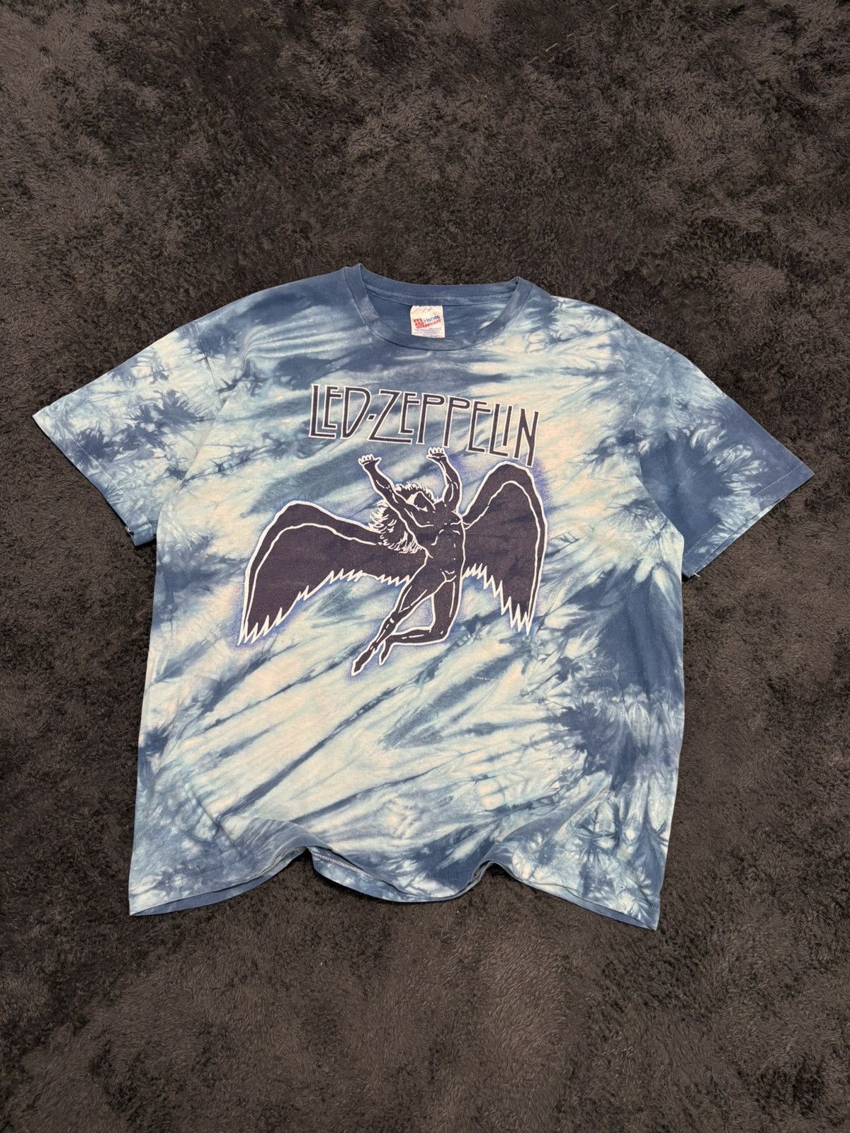 Band Tees Vintage Rare Led Zeppelin 1984 Tye Dye Single Stitch Tee Size US XL / EU 56 / 4 - 1 Thumbnail