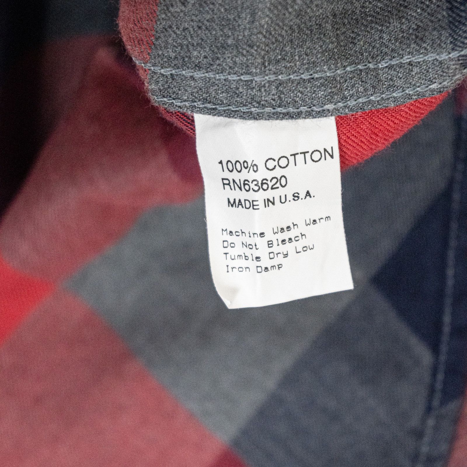 Gitman Bros Vintage Red Gray Check Flannel Shirt 100% Cotton