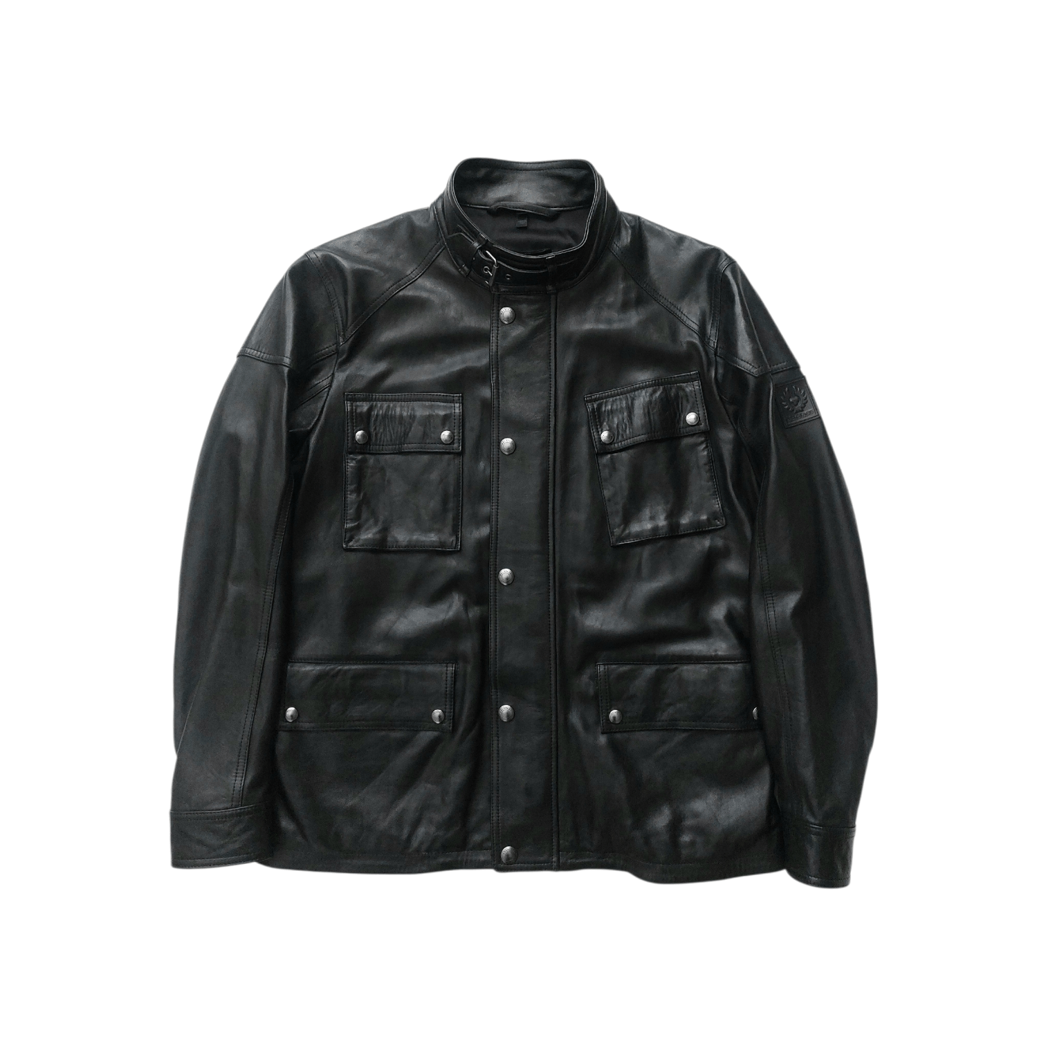 Belstaff Belstaff Woodbridge Black Leather Jacket Size US XL / EU 56 / 4 - 1 Thumbnail