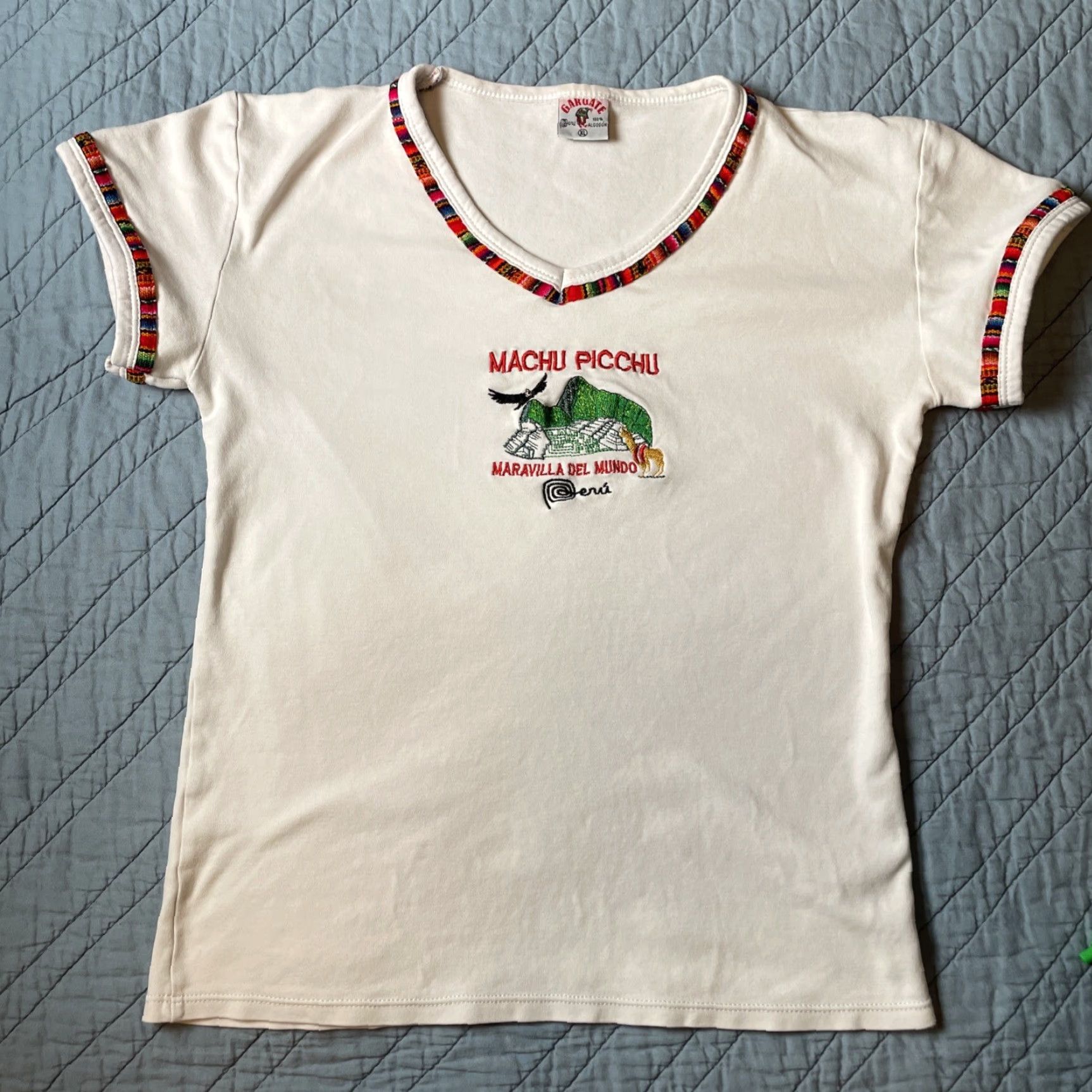 Vintage VINTAGE Machu Picchu T-Shirt XL Llama Embroidered Peru RUNS SMALL Sz XL Mens Womens Boys Girls Size XL / US 12-14 / IT 48-50 - 6 Thumbnail