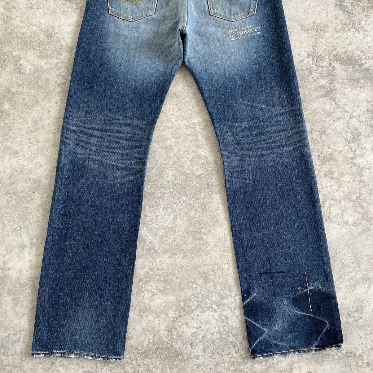 HYDROGEN Hydrogen made In Japan Skull 💀 Goth Denim Jeans Size US 32 / EU 48 - 15 Thumbnail