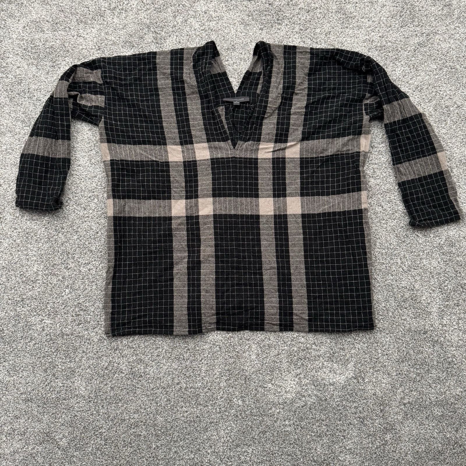 Grade & Gather Minimalist Top Womens M Plaid Lagenlook Grunge Rustic Indie Size M / US 6-8 / IT 42-44 - 1 Thumbnail