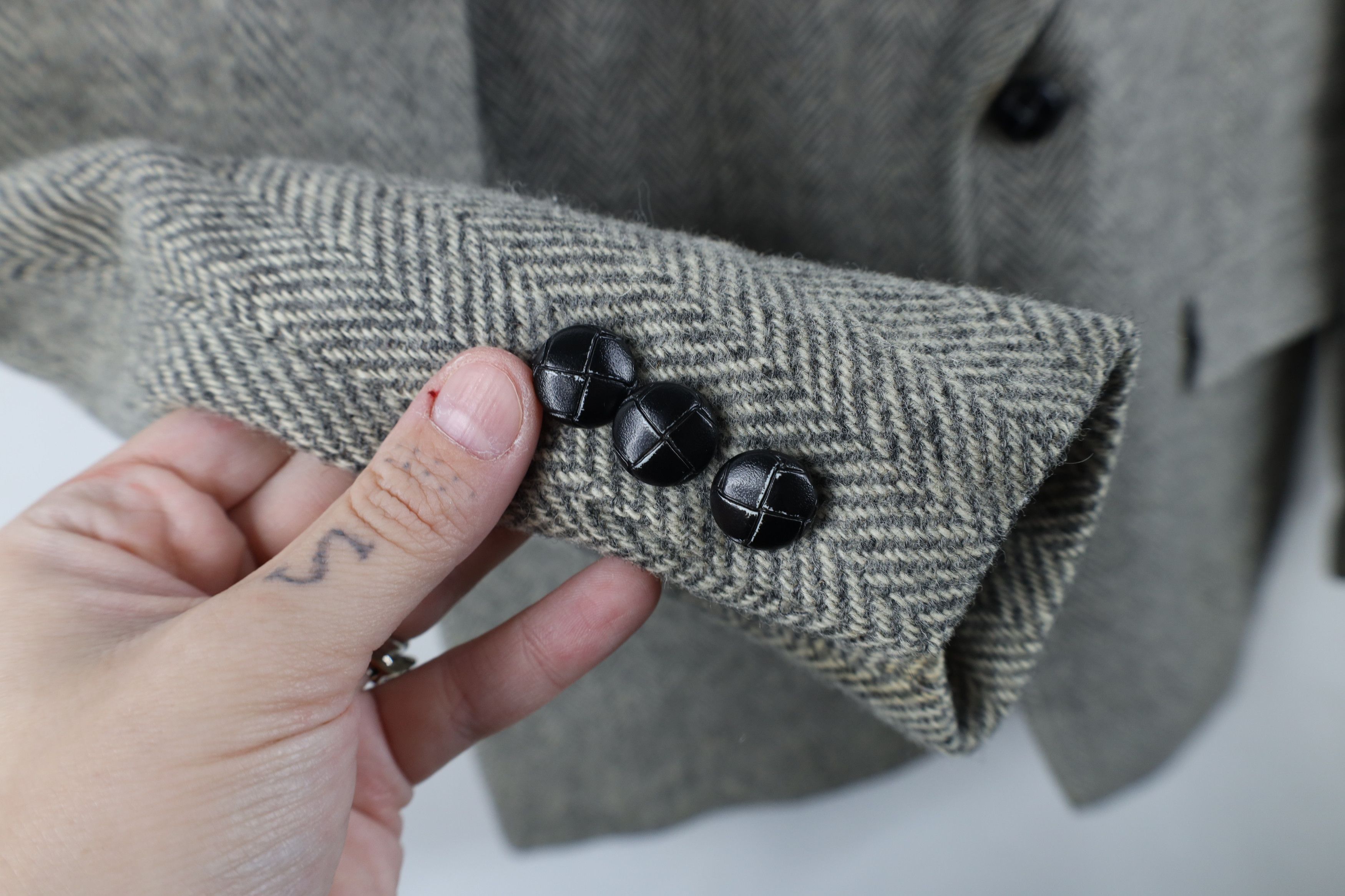 Vintage Vintage 90s Streetwear Herringbone Suit Coat Blazer Jacket Size US L / EU 52-54 / 3 - 8 Thumbnail