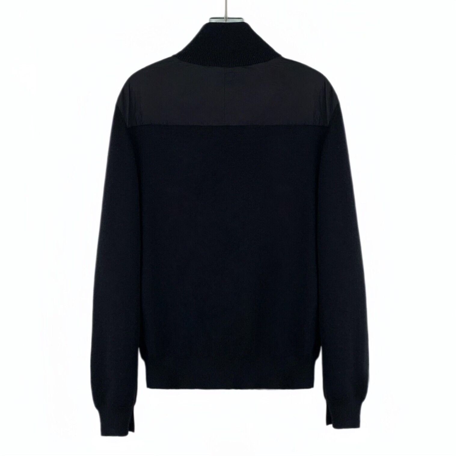 Prada Prada Black Wool Stand Collar Zip Jacket Size US S / EU 44-46 / 1 - 2 Thumbnail