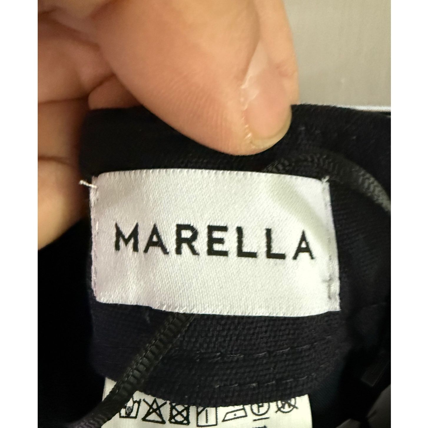 Marella Marella Gargano Long Trousers Dark Navy Tailored Straight 4 Size 27" / US 4 / IT 40 - 4 Thumbnail
