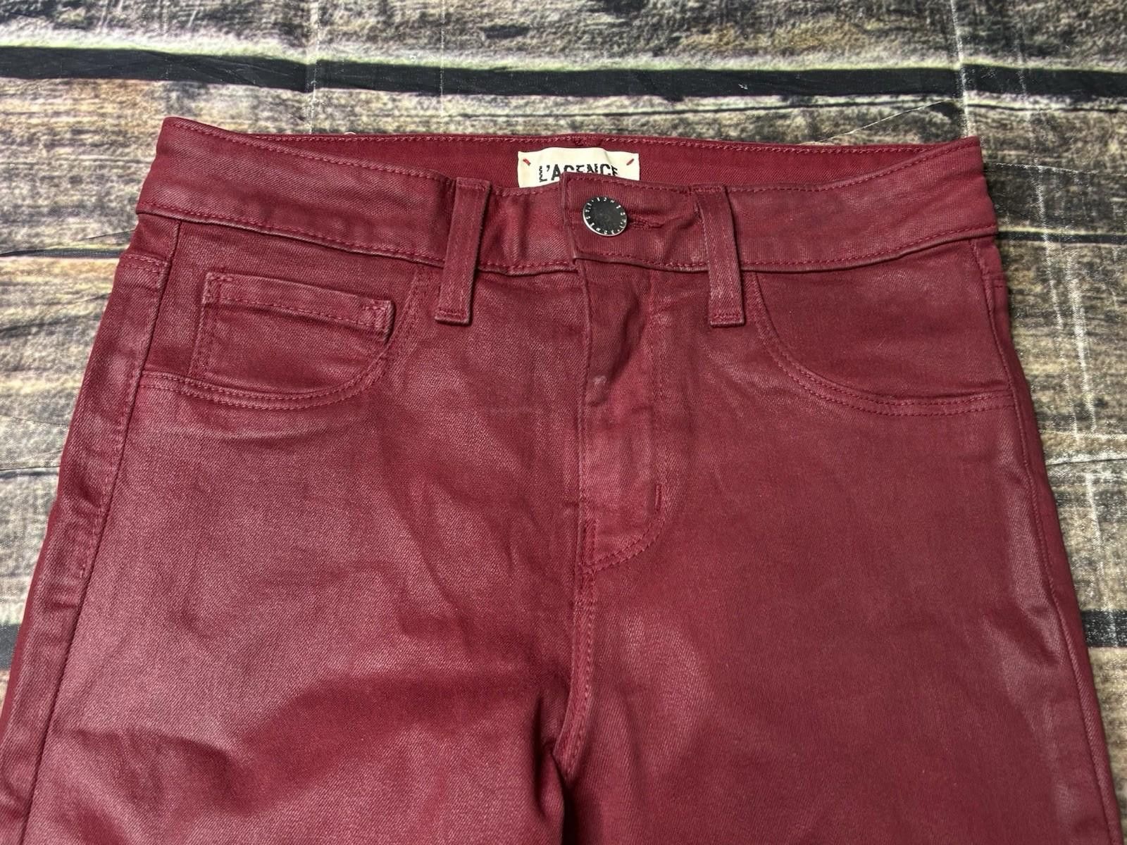 L'AGENCE L'Agence Pants Women's 24x26 Coated Margot High Rise Skinny Size 24" / US 00 / IT 34 - 4 Thumbnail