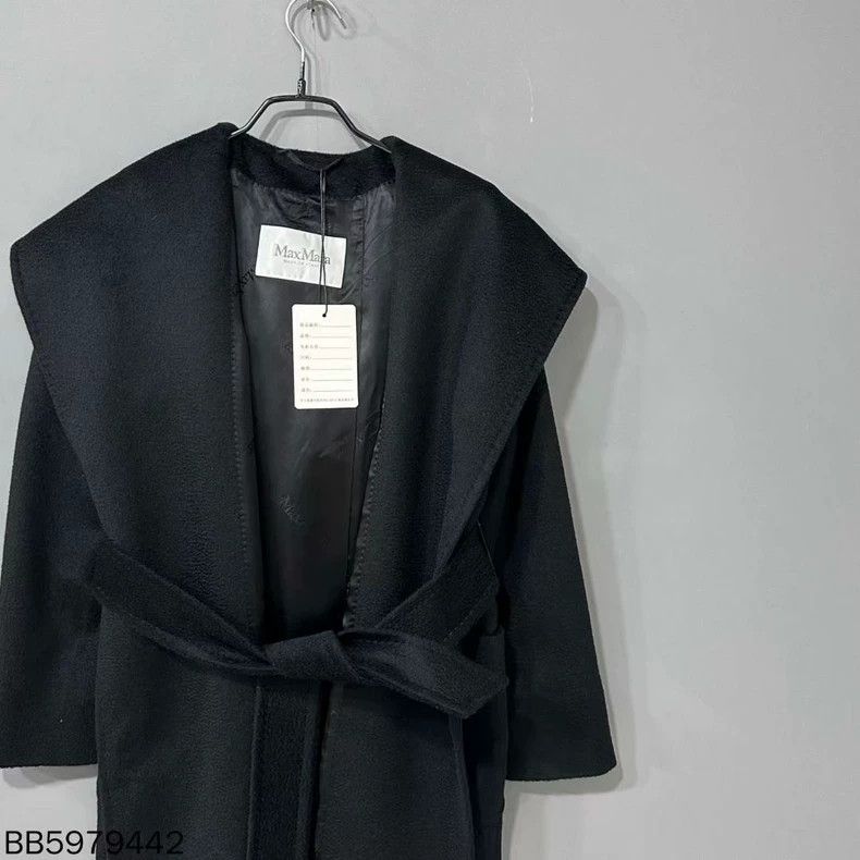 Max Mara Max Mara Black bathrobe coat Size L / US 10 / IT 46 - 2 Thumbnail