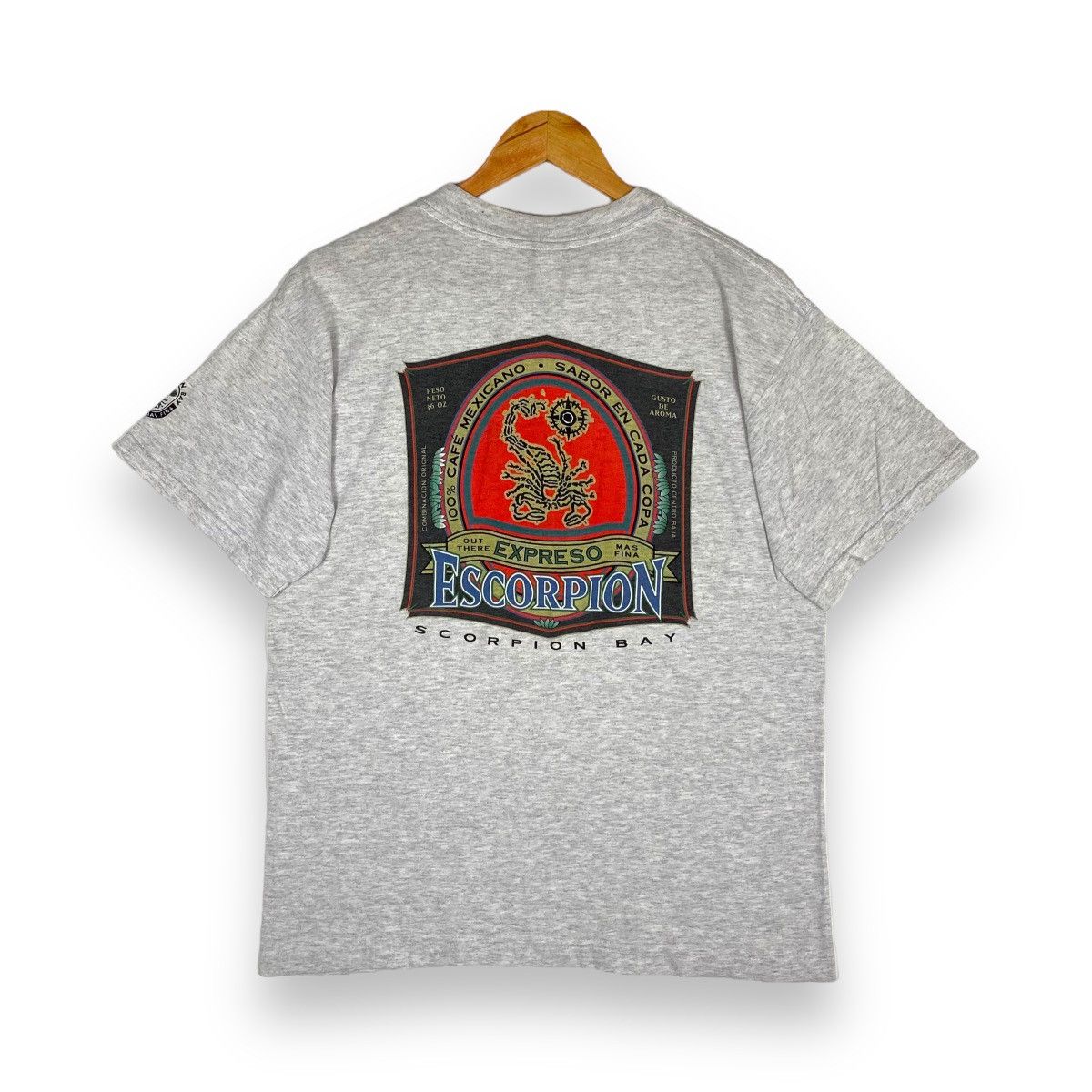 image of Surf Style x Vintage 90's Scorpion Bay Escorpion Surfing Tee in Grey, Men's (Size Medium)
