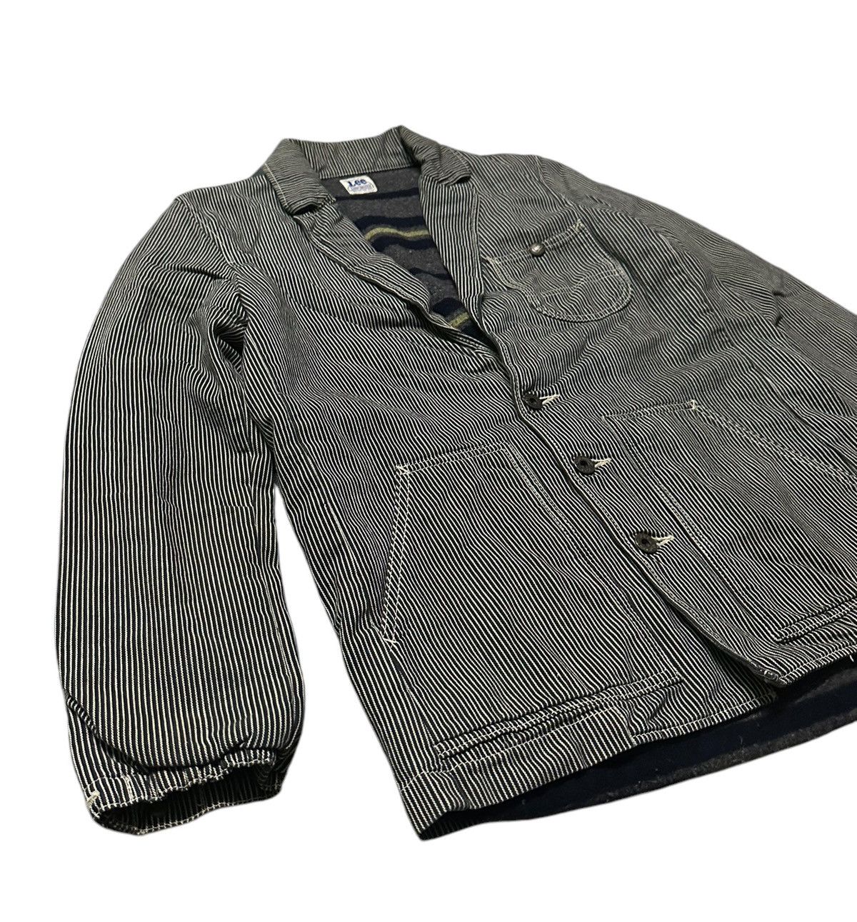 Lee Lee shawl collar hickory blanket denim jacket Size US S / EU 44-46 / 1 - 6 Thumbnail