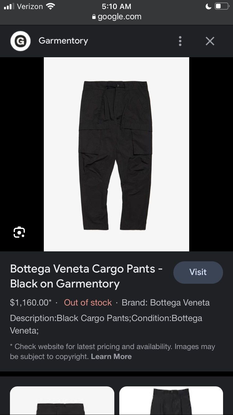 Bottega Veneta SS20 CARGO PANTS NYLON SKI BLACK 34 50 Size US 34 / EU 50 - 10 Thumbnail