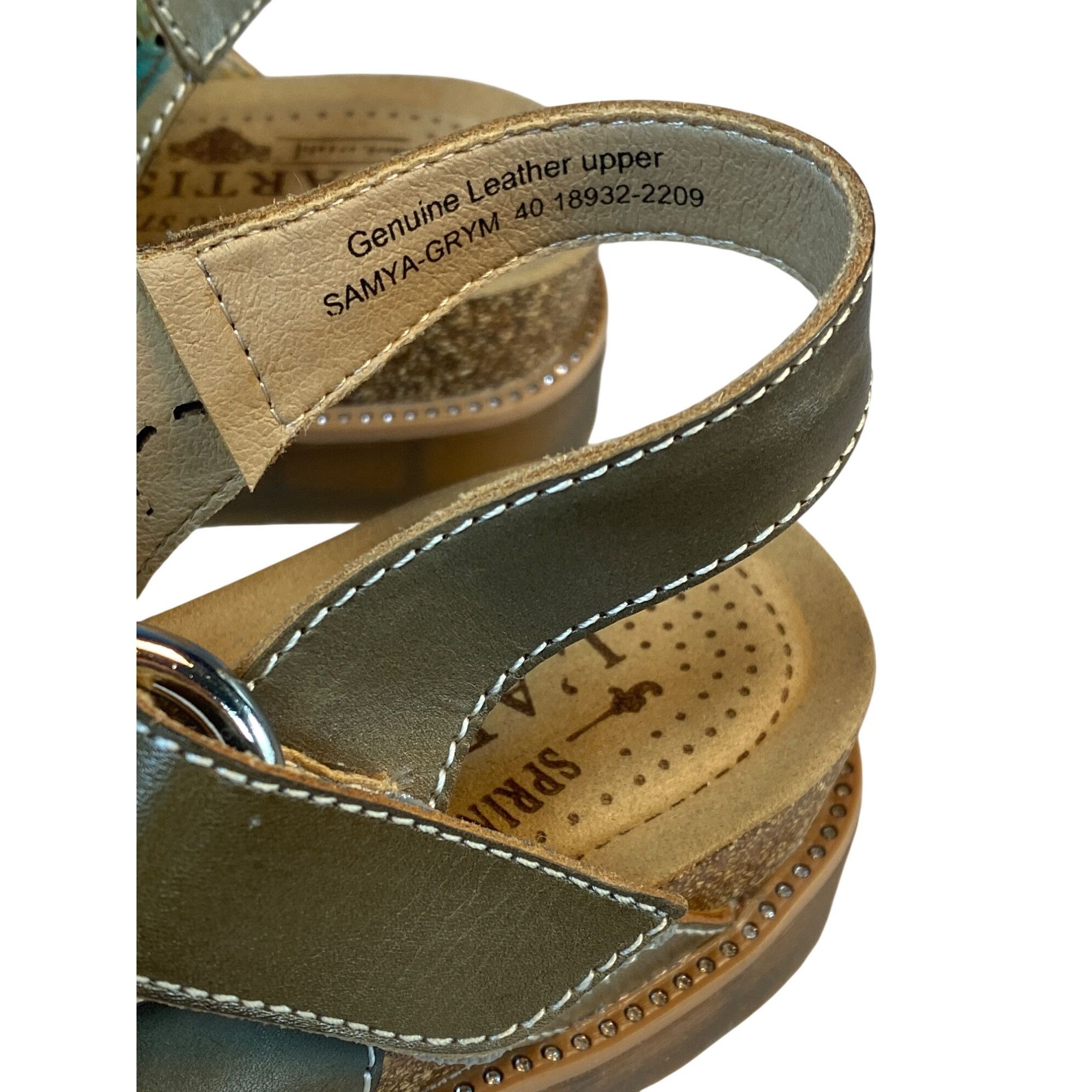 Other New L'Artiste By Spring Step Samya Toe Loop Sandal in Grey M Size US 9 / IT 39 - 9 Thumbnail