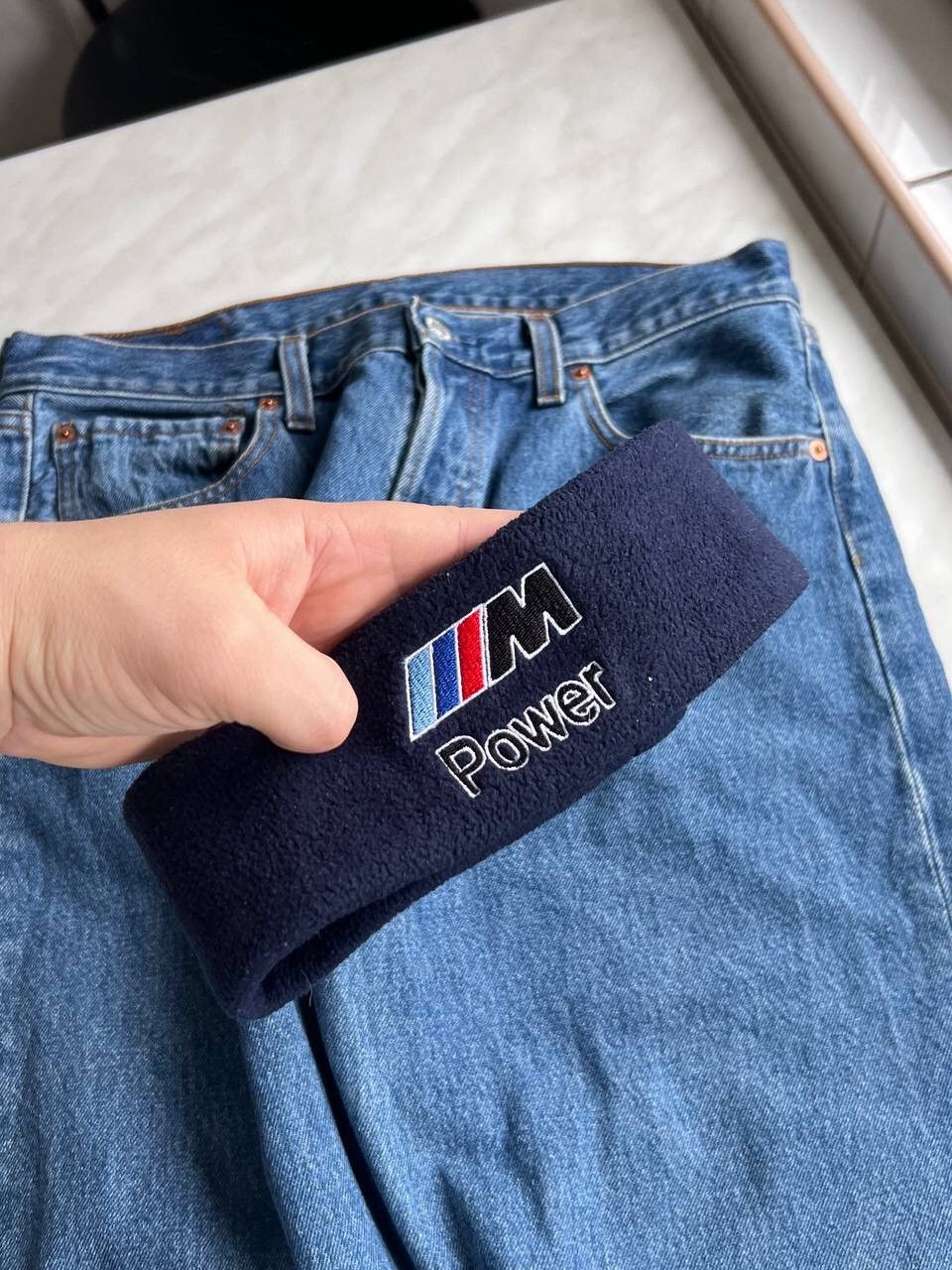 BMW × Vintage Vintage 90s BMW M POWER Hat Fleece Headband 1990 Germany Size ONE SIZE - 4 Thumbnail