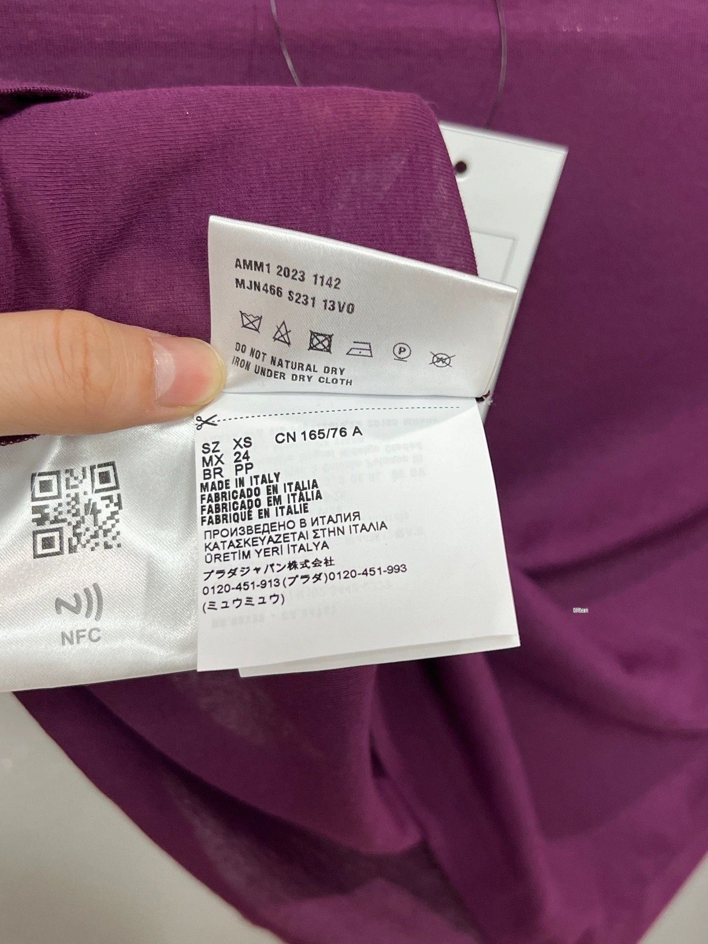 Miu Miu Miu Miu Purple Intarsia Patch Logo Short Sleeve Size US 28 / EU 44 - 5 Thumbnail