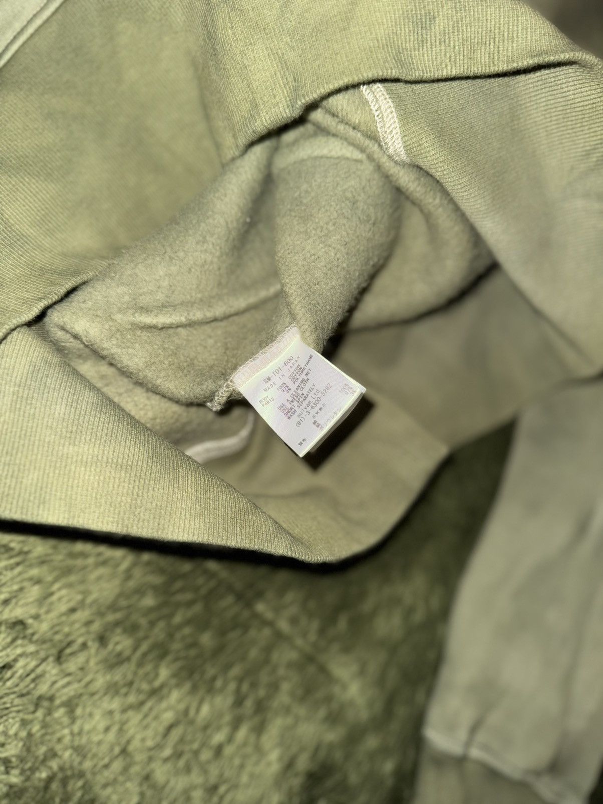 Sulvam [M] SULVAM Hand-Dyed Dart Detail Sweatshirt (Olive) Size US M / EU 48-50 / 2 - 6 Thumbnail