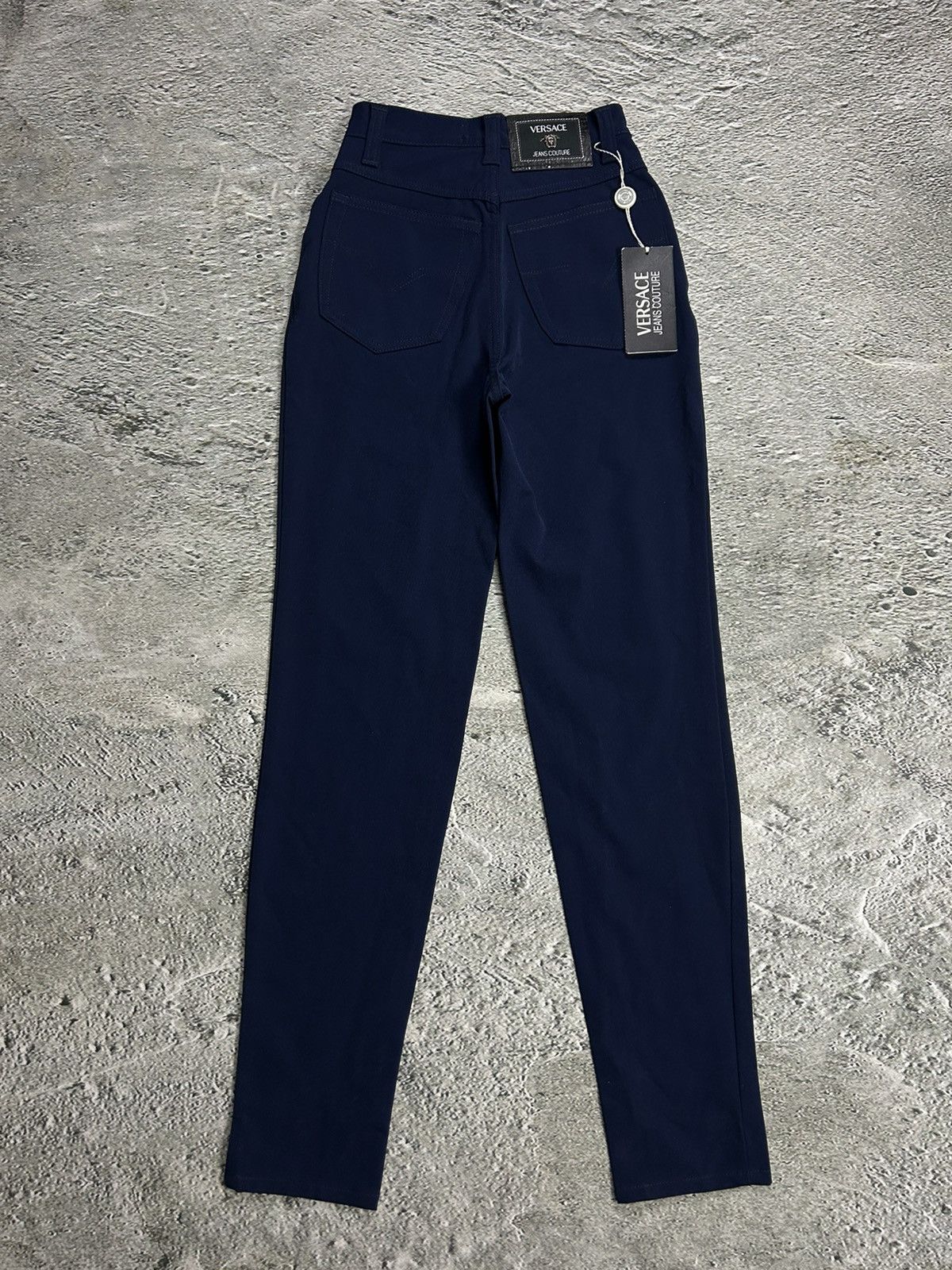 Versace × Versace Jeans Couture × Vintage Versace Pants navy blue high rise slim jeans couture Size 28" / US 6 / IT 42 - 6 Thumbnail