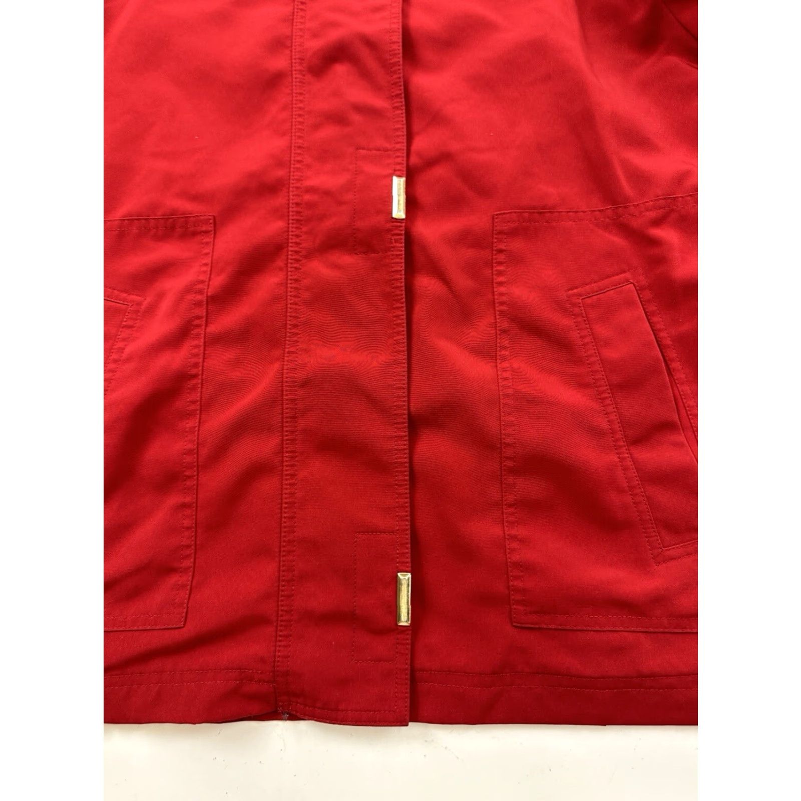 Vintage Braetan Jacket Womens M Red Hooded Full Zip Coat Removable Hood Pockets Basic Jacket Size M / US 6-8 / IT 42-44 - 2 Thumbnail