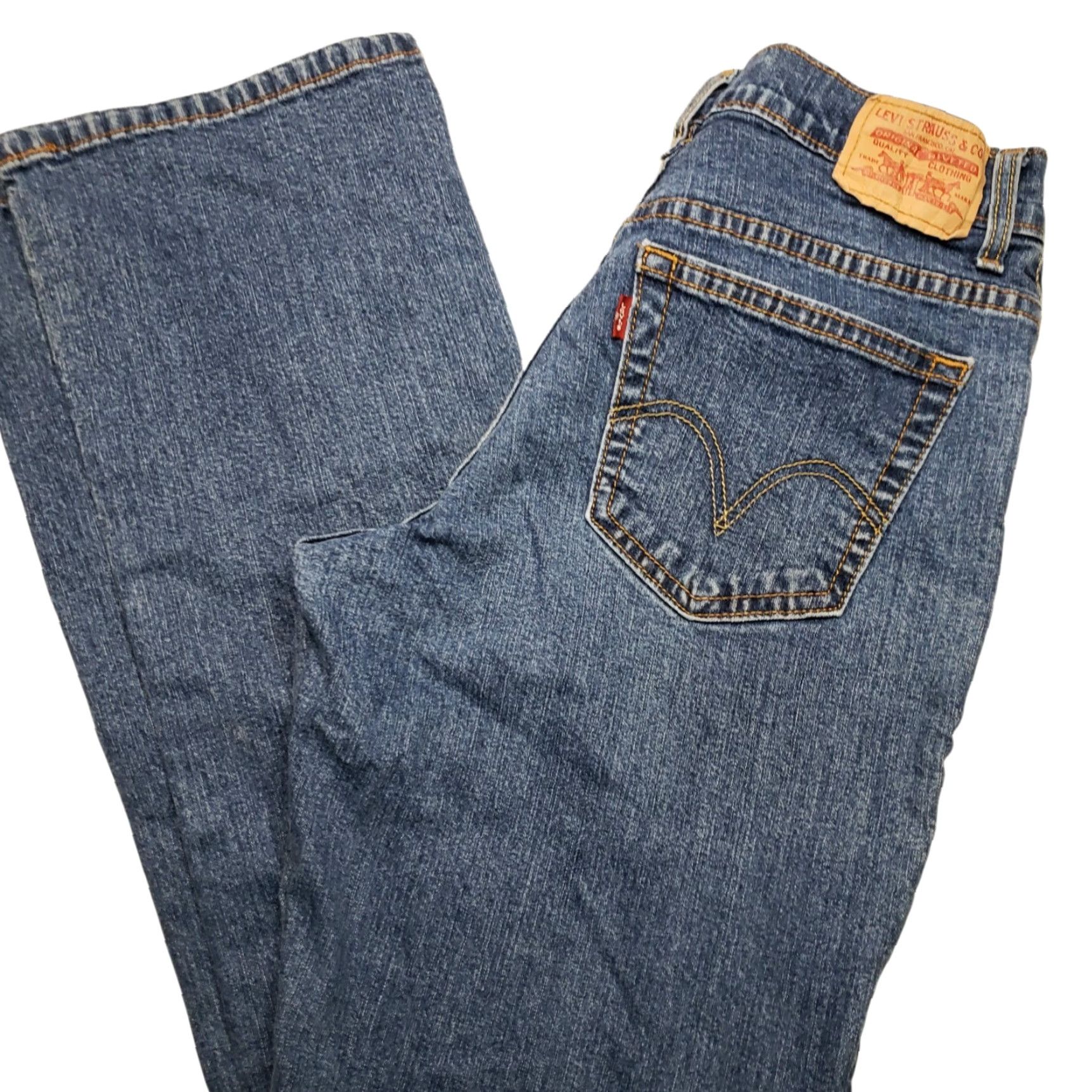 Denime Levis Relaxed Boot Cut Denim Jeans 10M Women Regular 550 Blue Cotton Blend Inseam 31 in Size 10M Size 32" / US 10 / IT 46 - 5 Thumbnail