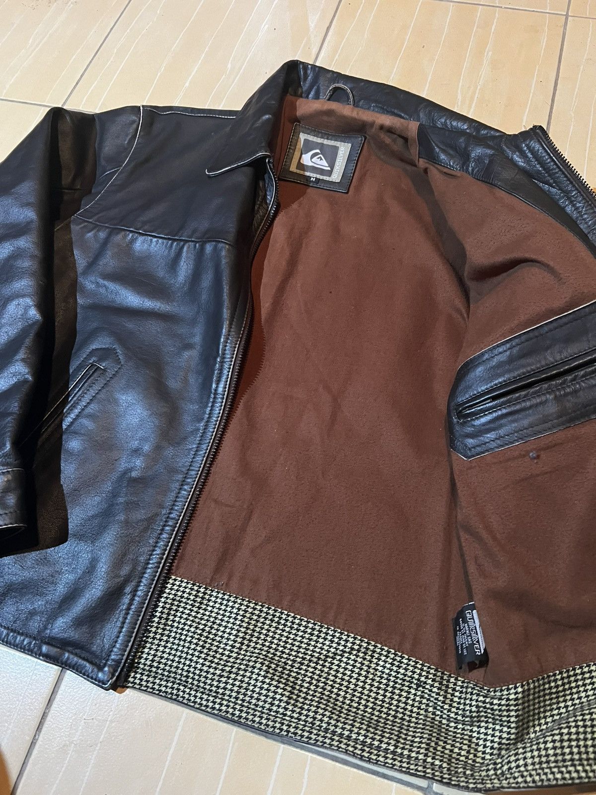 Quiksilver × Vintage Vintage leather jacket Size US M / EU 48-50 / 2 - 3 Thumbnail