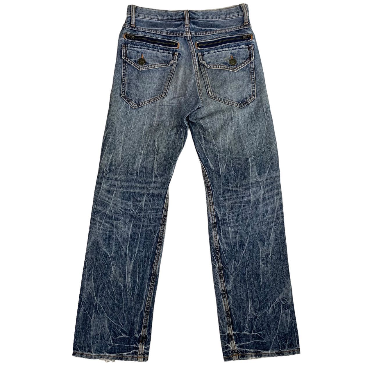 Japanese Brand × PPFM Japanese Brand Zipper Lightning Jeans Distressed Jeans Size US 27 - 4 Thumbnail